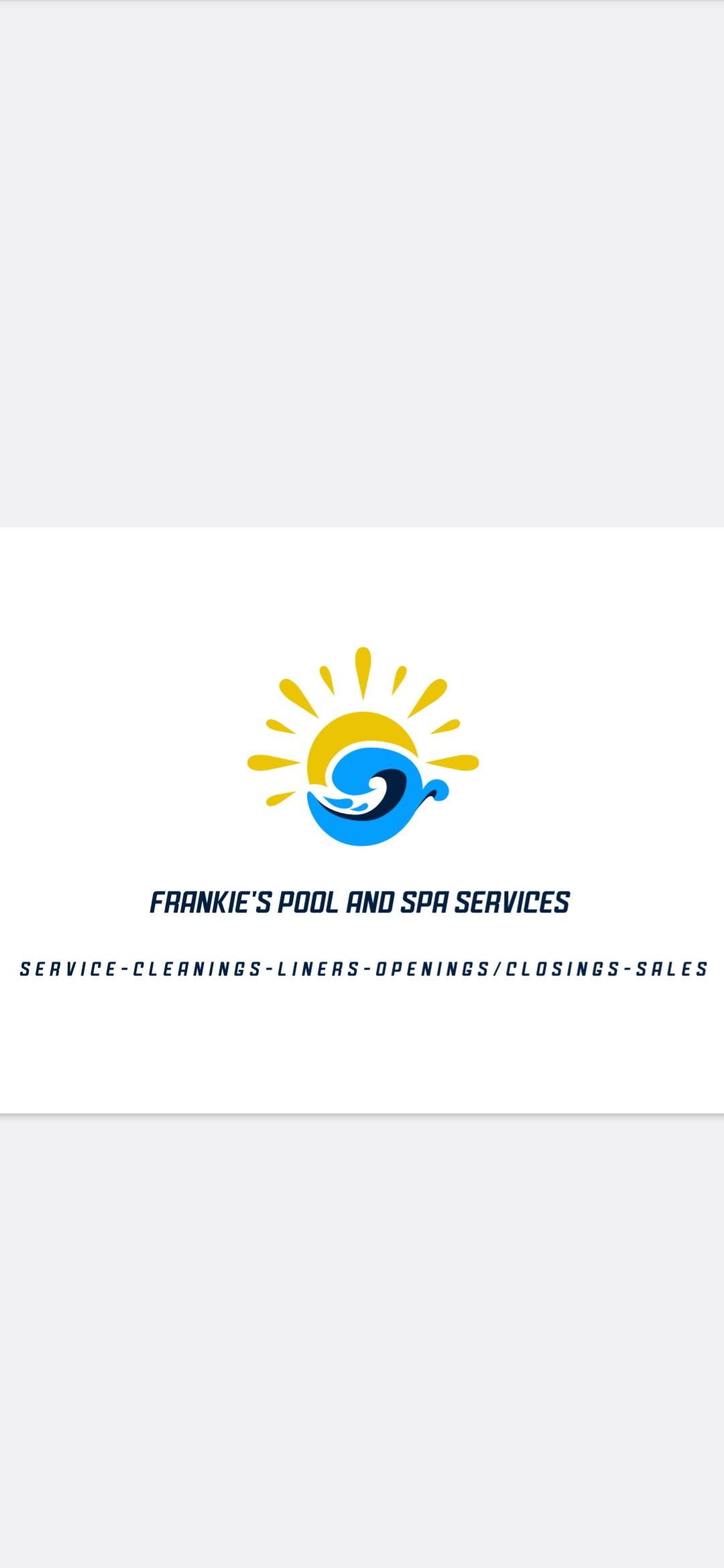 Frankie's pool and spa services logo