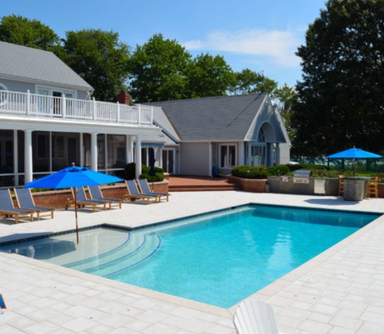 H2O pool services logo