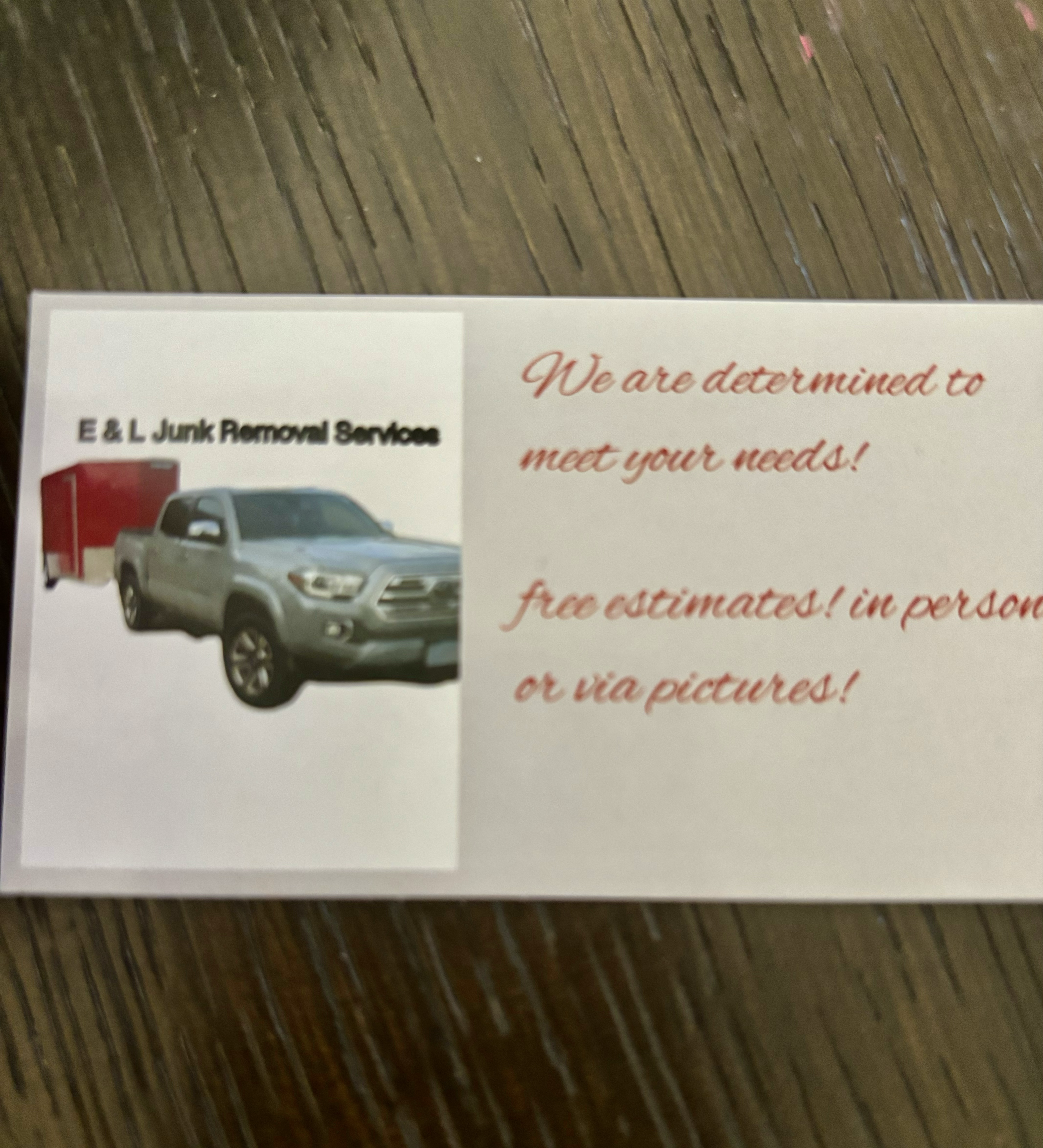 E&L Junk Removal Services logo
