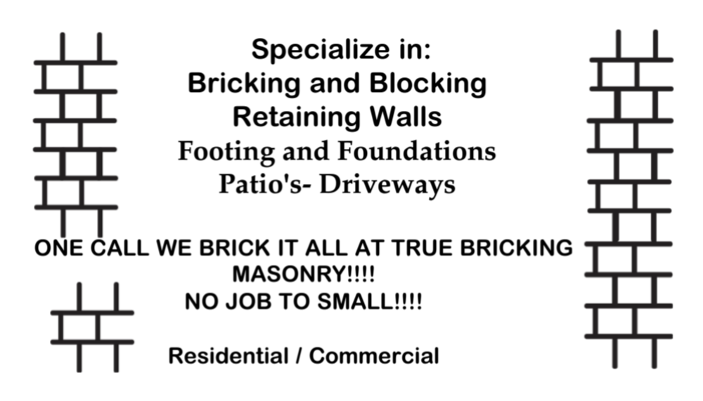 TRUE BRICKING MASONRY logo