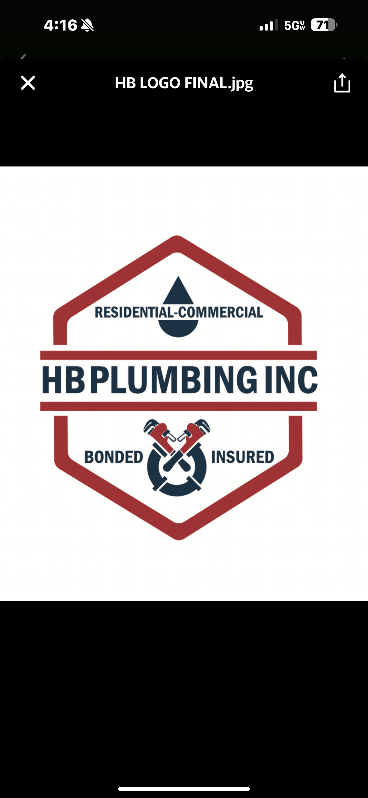 HB plumbing inc. logo