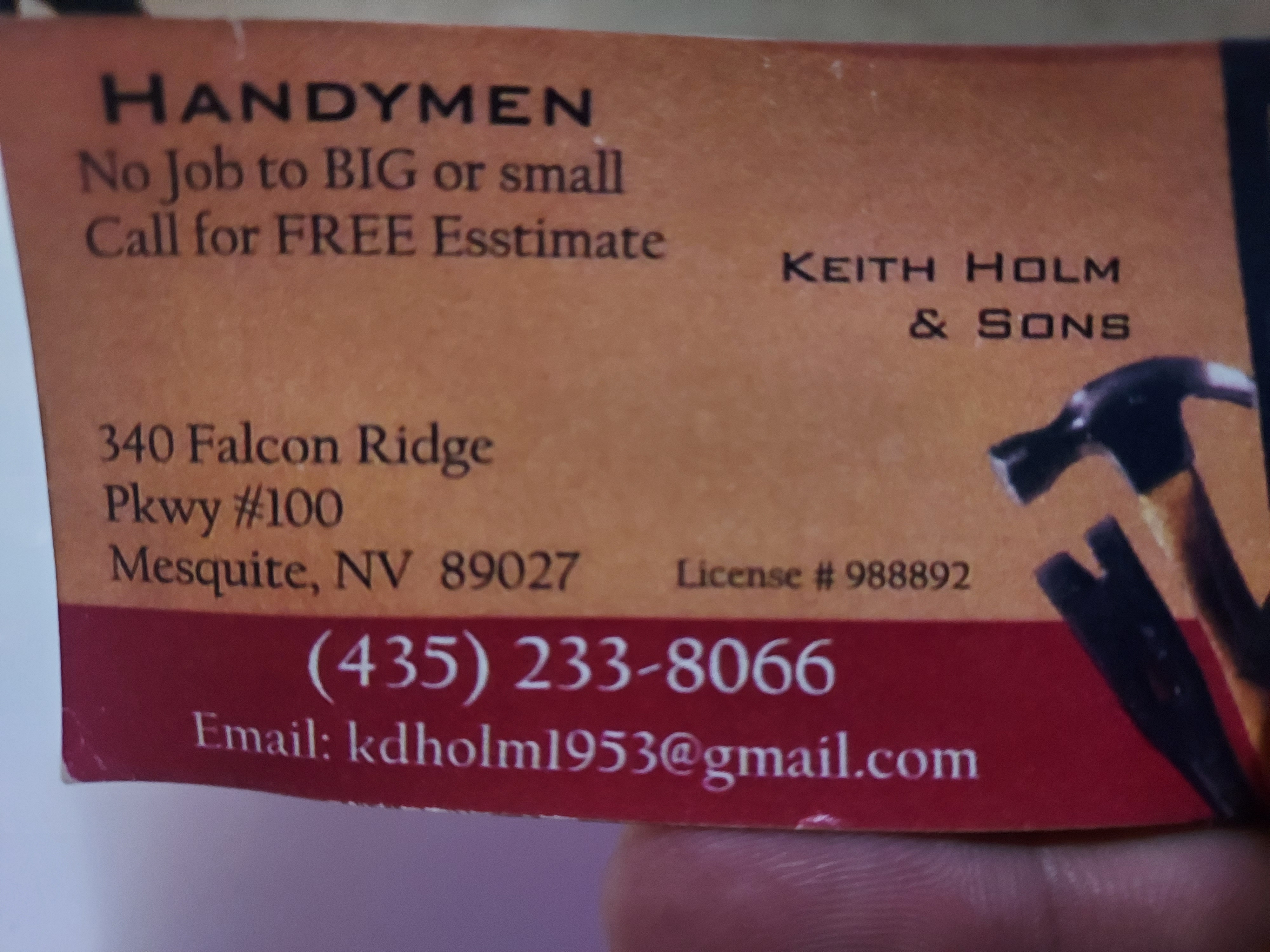 Keith Holm Handyman & Sons logo