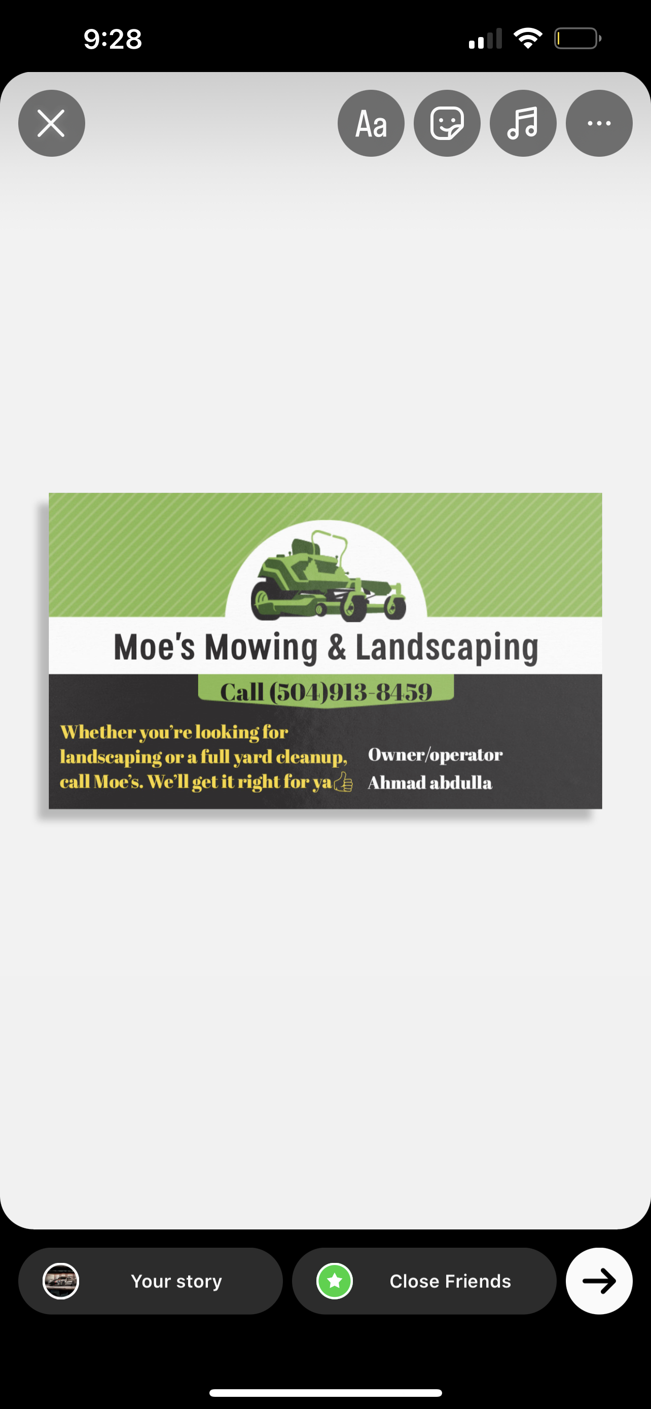 Moe’s Mowing & Landscape LLC logo