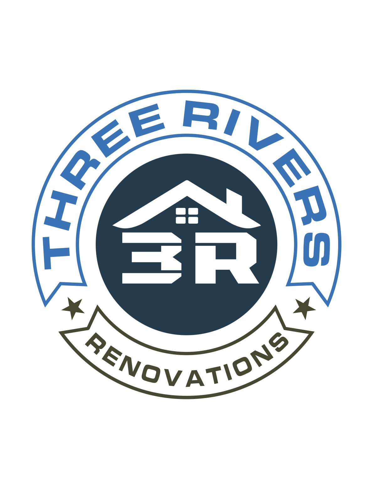 Three rivers renovations logo