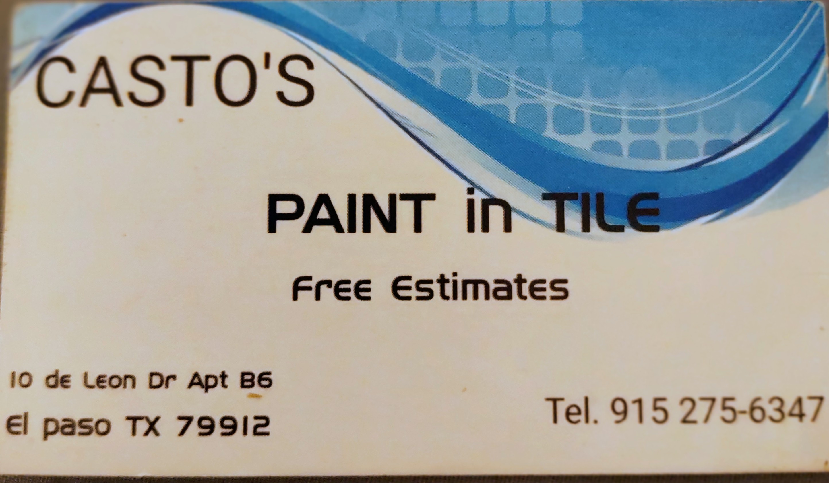 CASTO'S PAINT TILE AND DRYWALL REPAIRS  logo