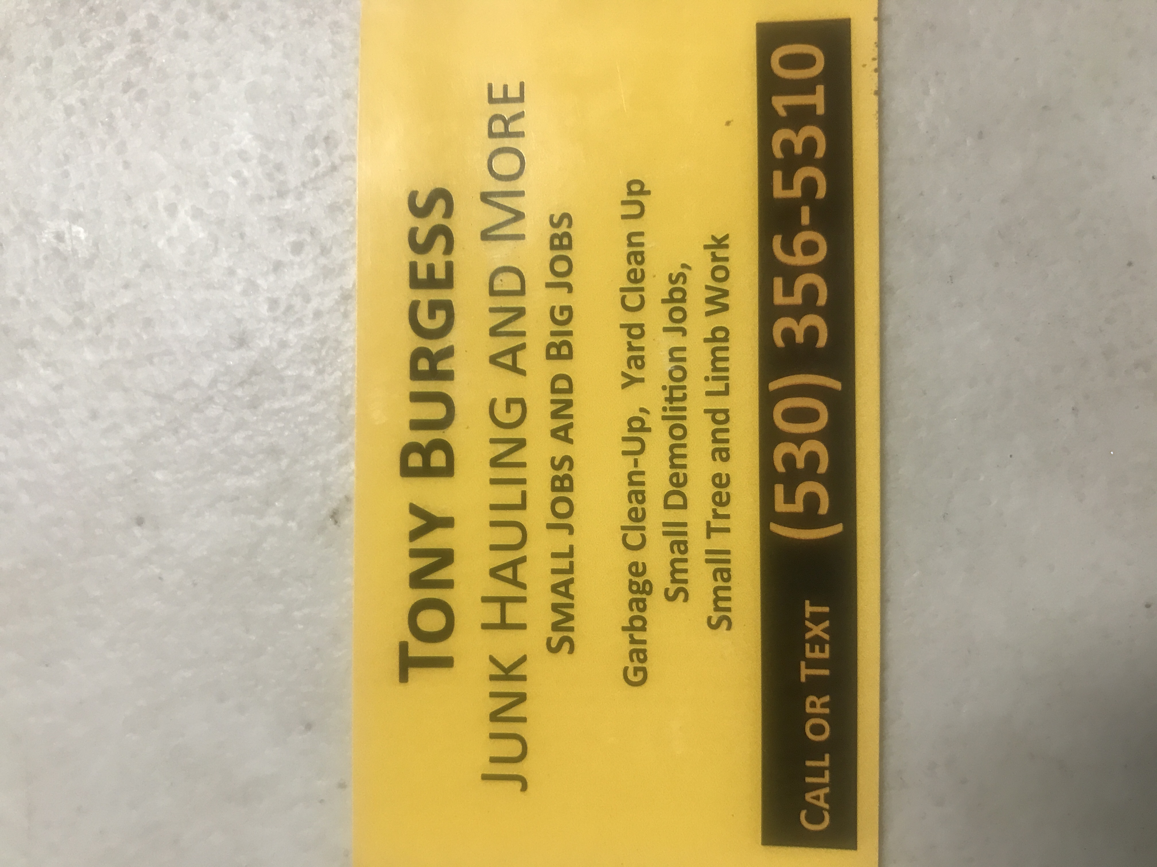 Tony Burgess Hauling & Yard Clean Up logo