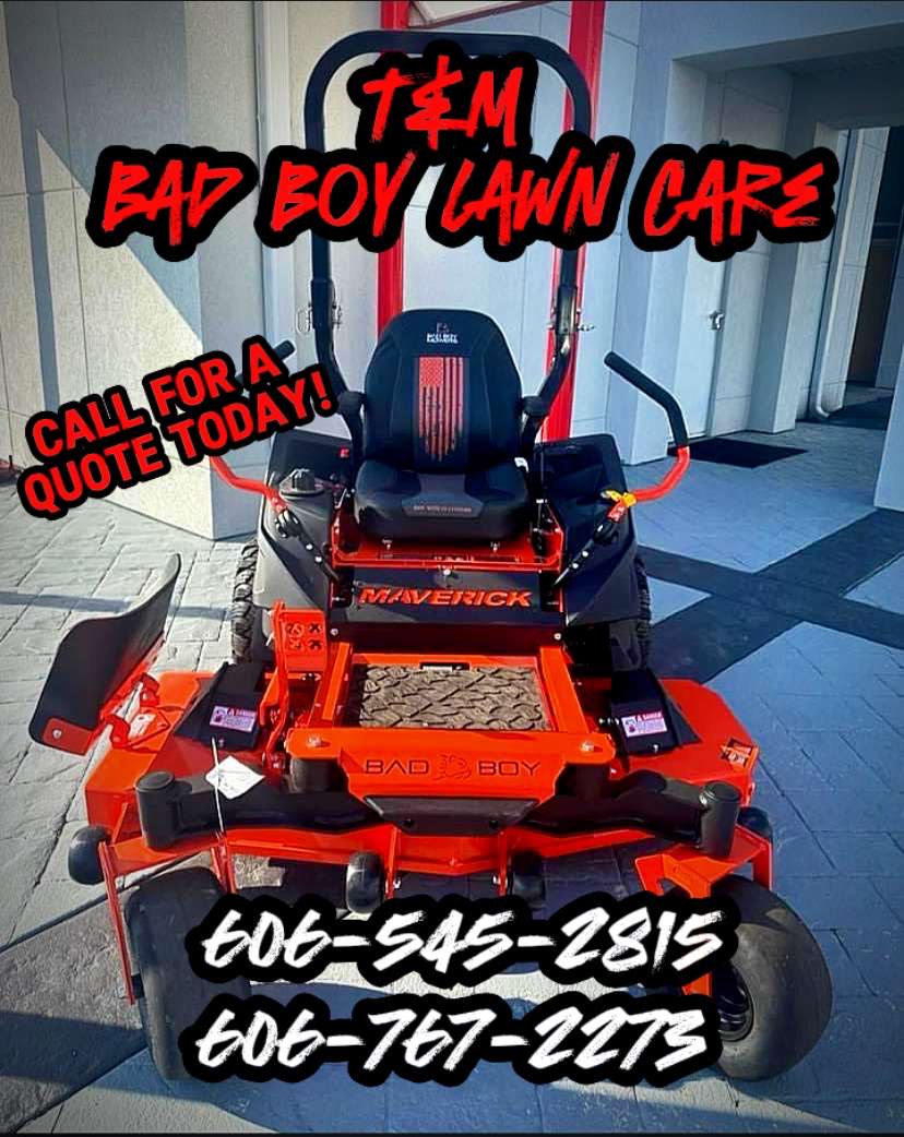 T&M bad boys lawn and landscaping logo