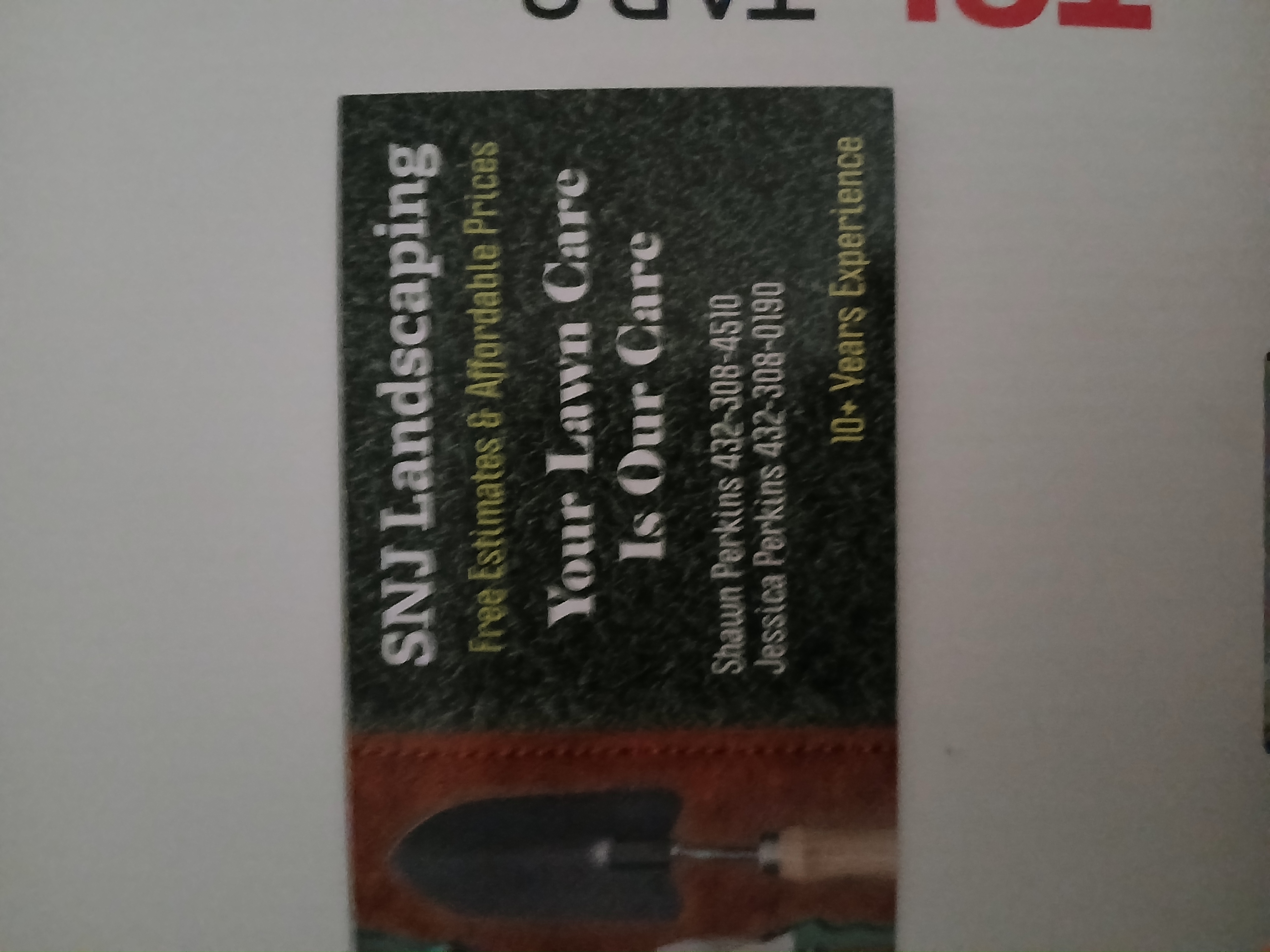 SNJ landscaping logo