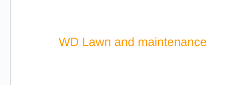 WD lawn and maintenance logo