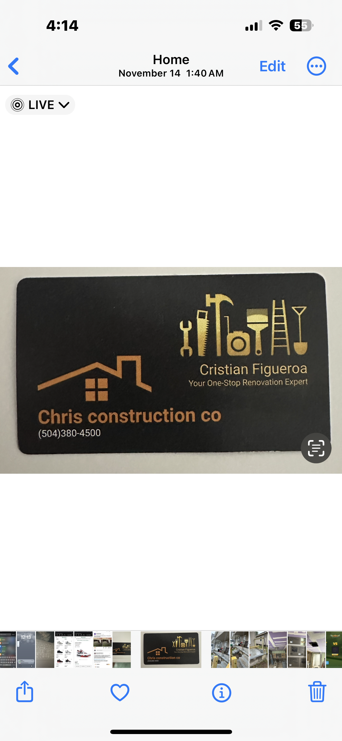 Chris construction co logo