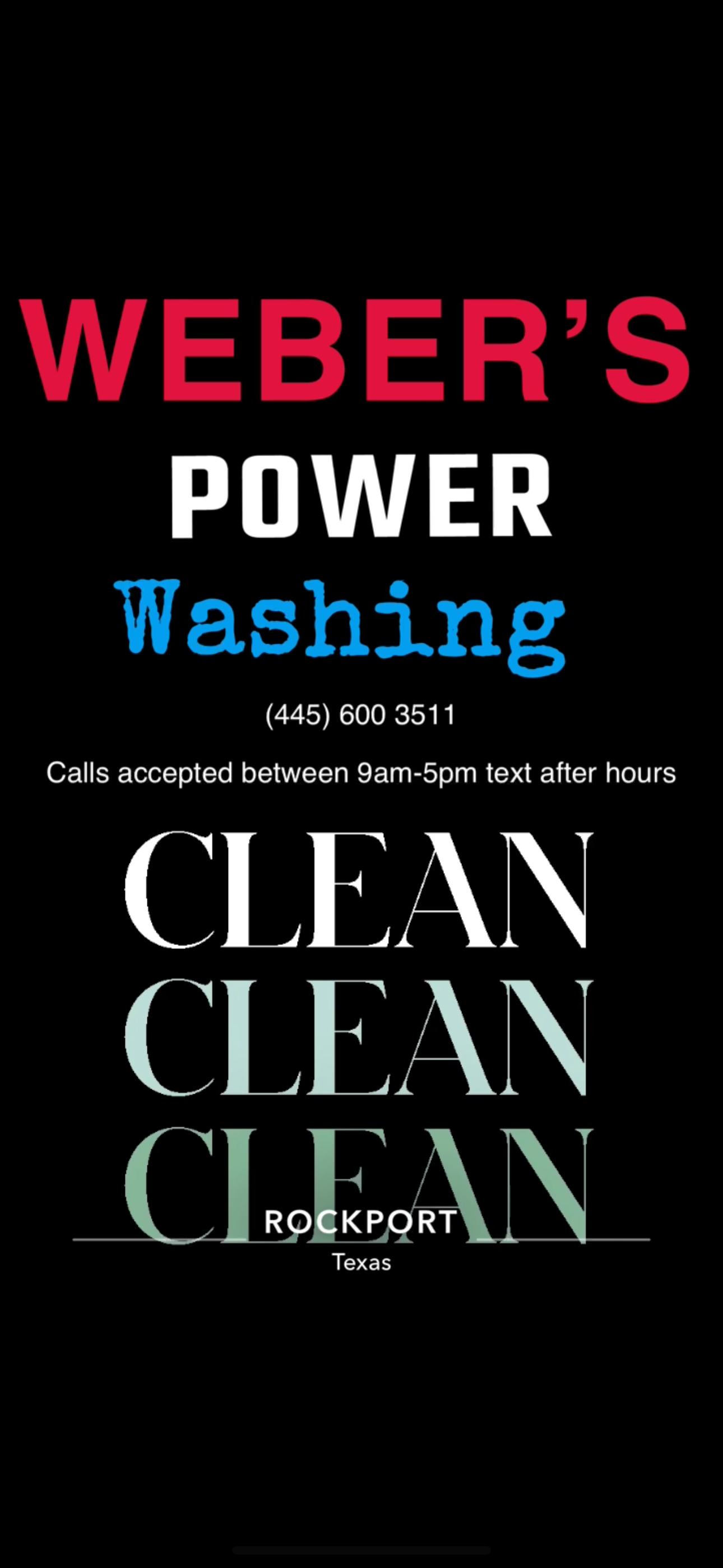 Weber’s power washing logo