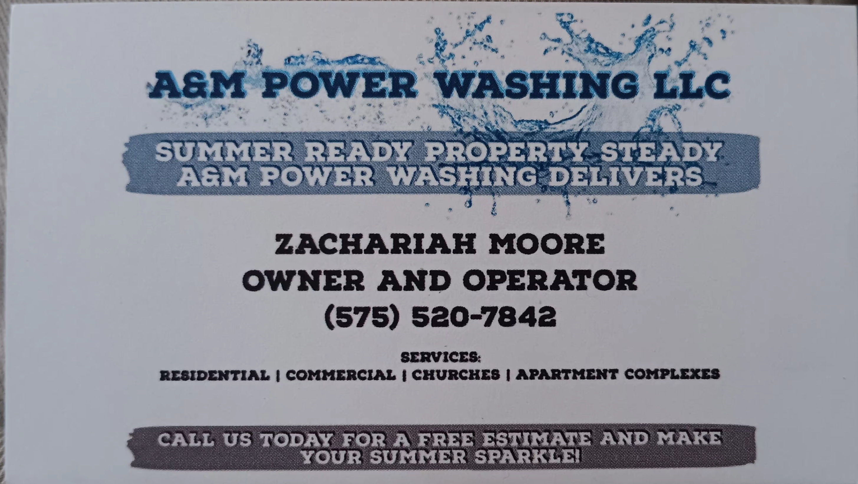 A&M powerwashing logo