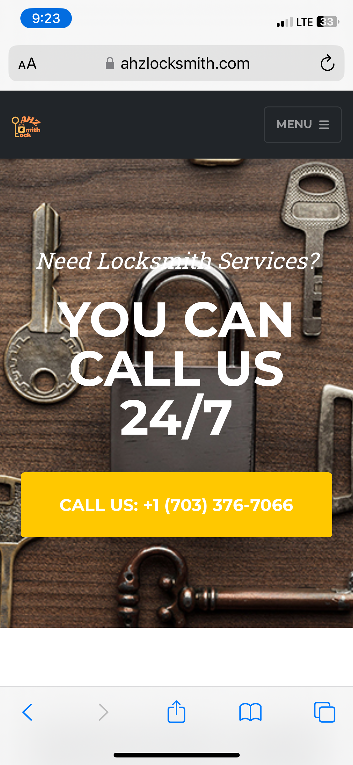 Logo for AHZ locksmith llc