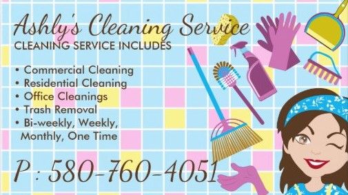 Ashlys cleaning bussiness logo