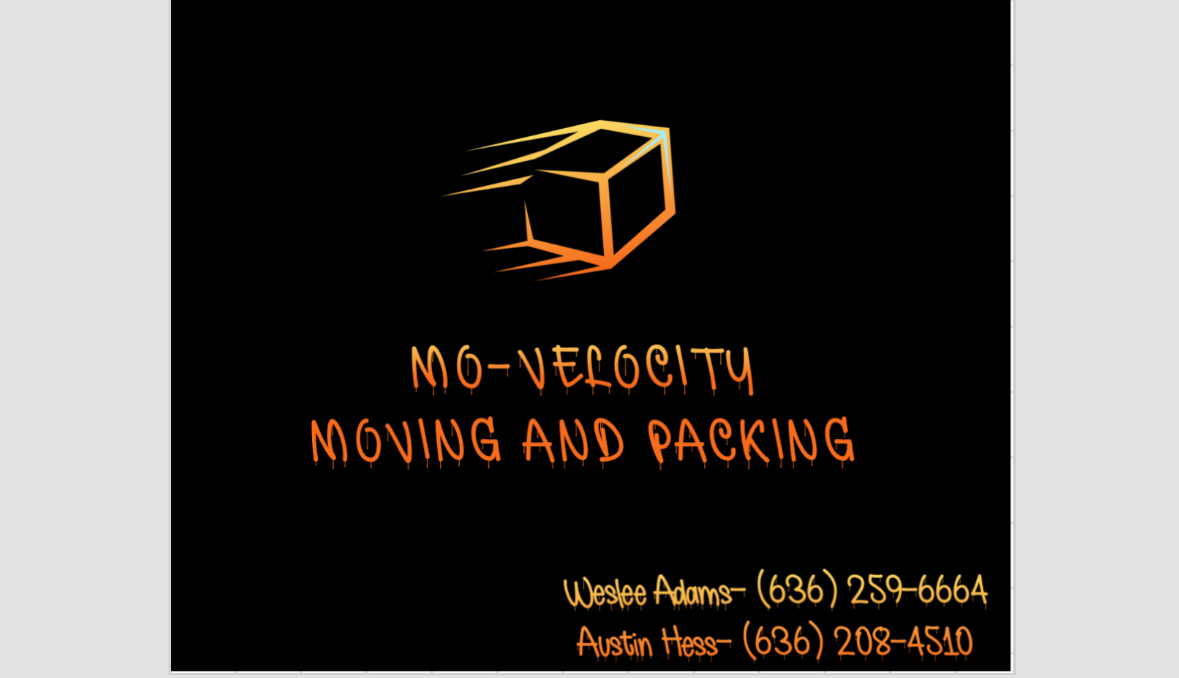 Mo-Velocity moving and packing logo