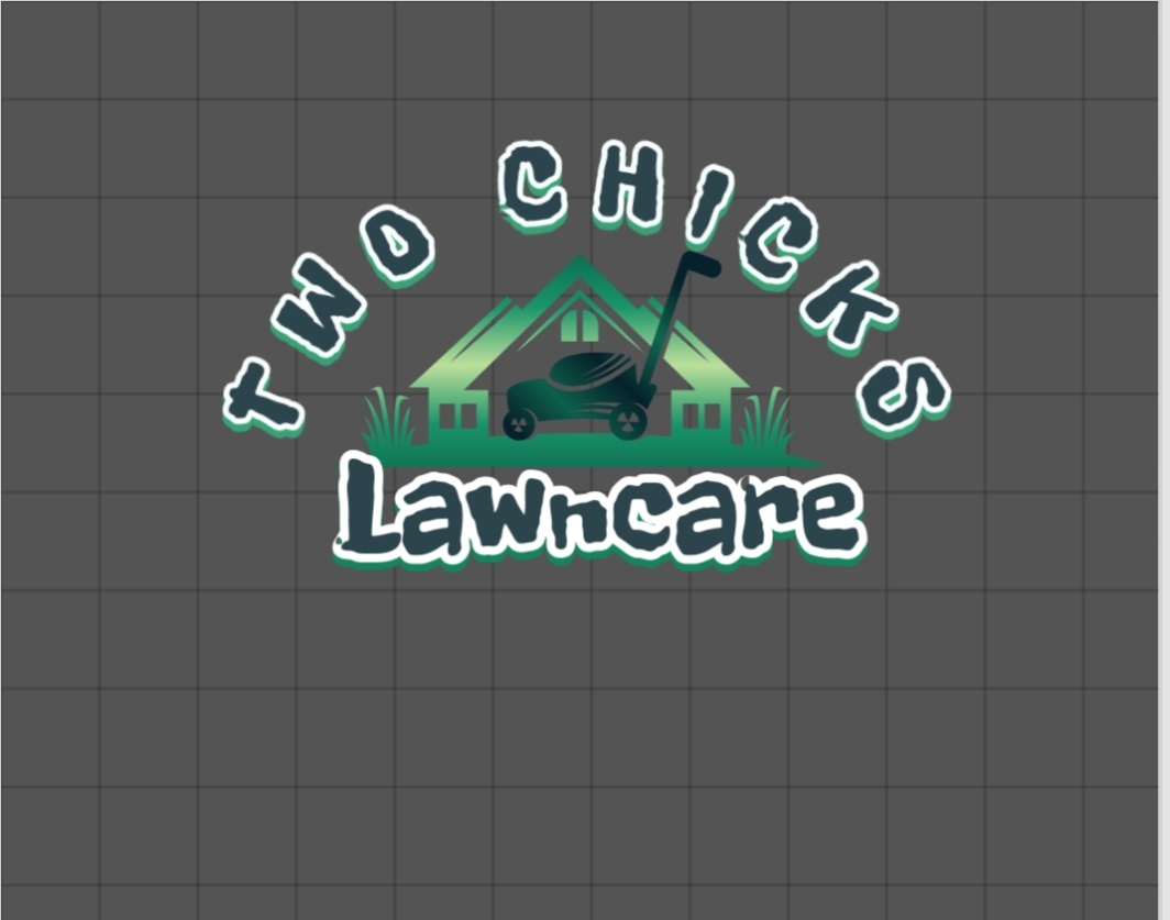 Two chicks lawncare logo