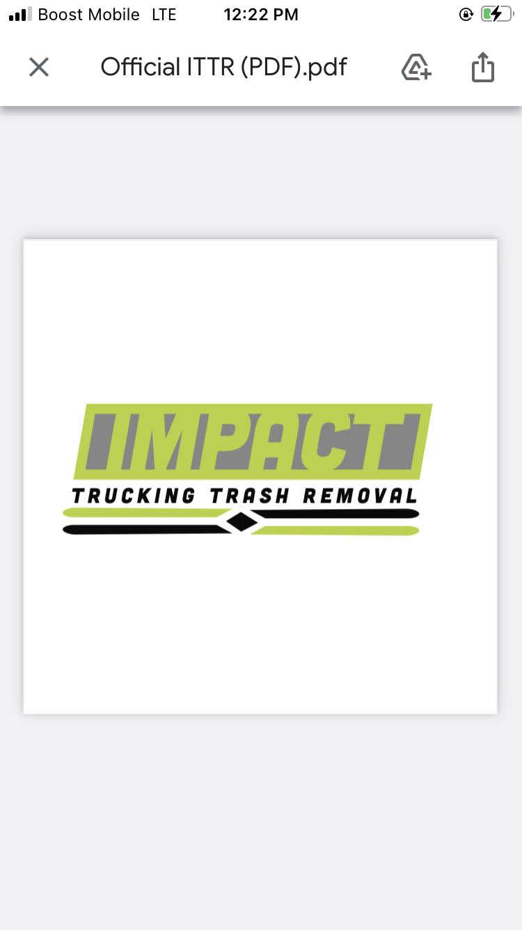 Impact Trucking Trash Removal logo