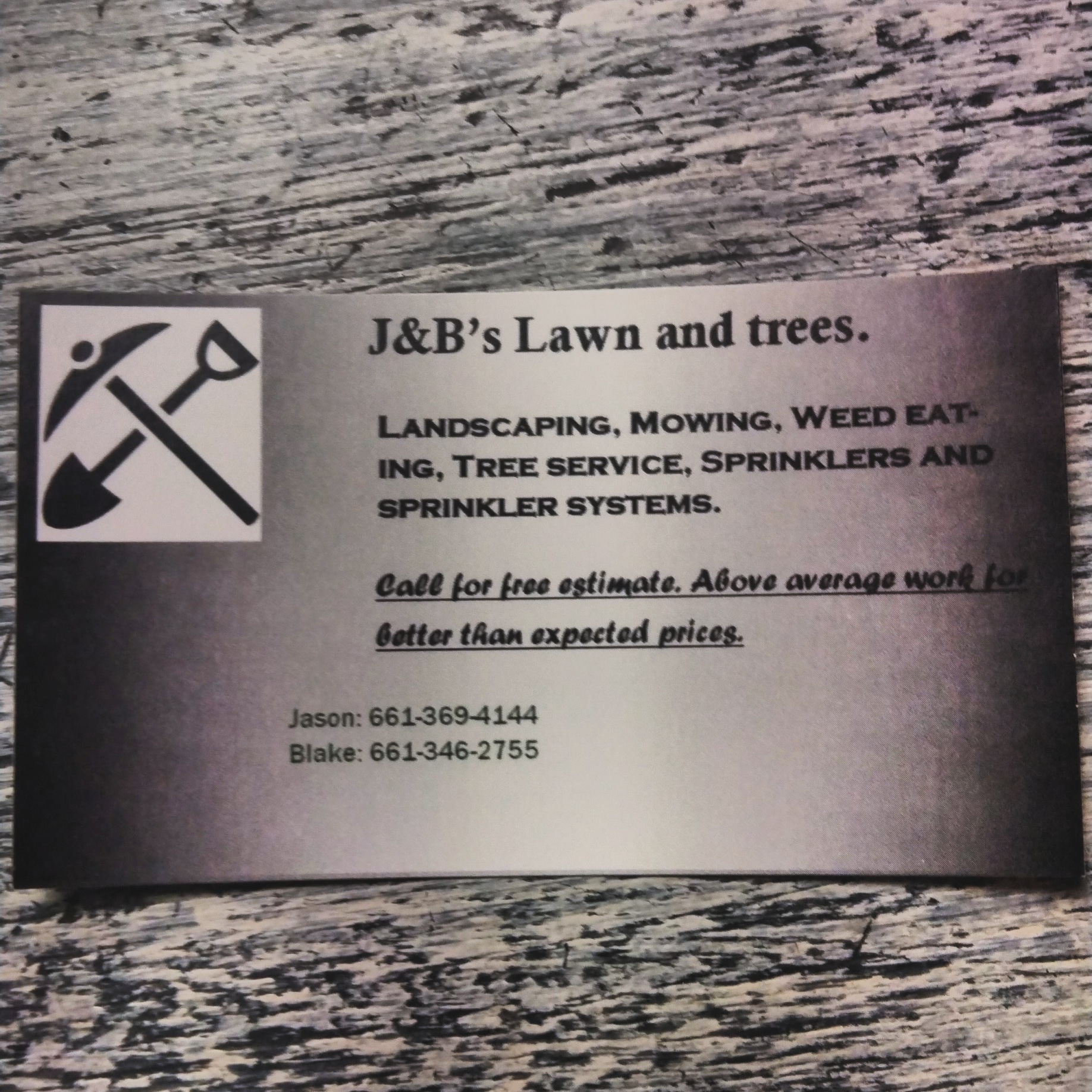 J & b landscaping logo