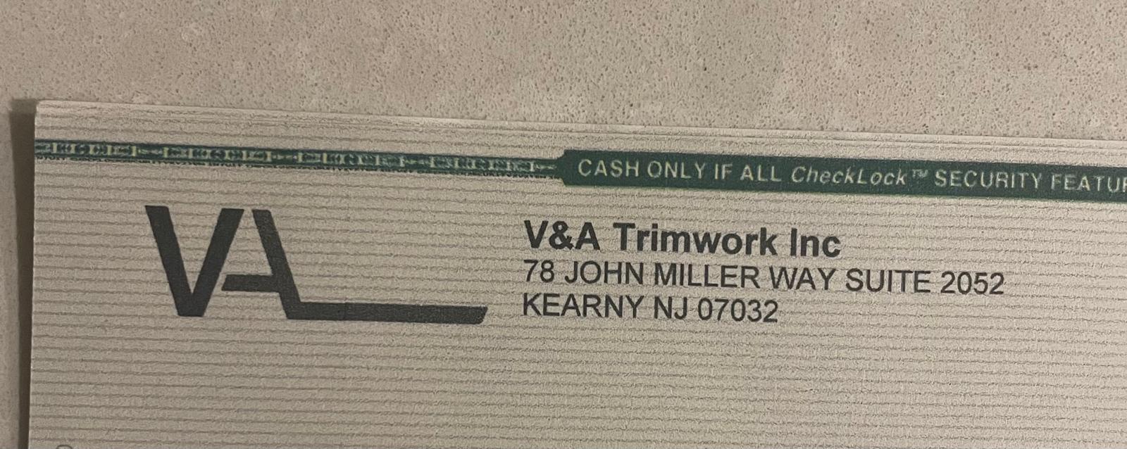 V&A TRIMWORK LCC logo