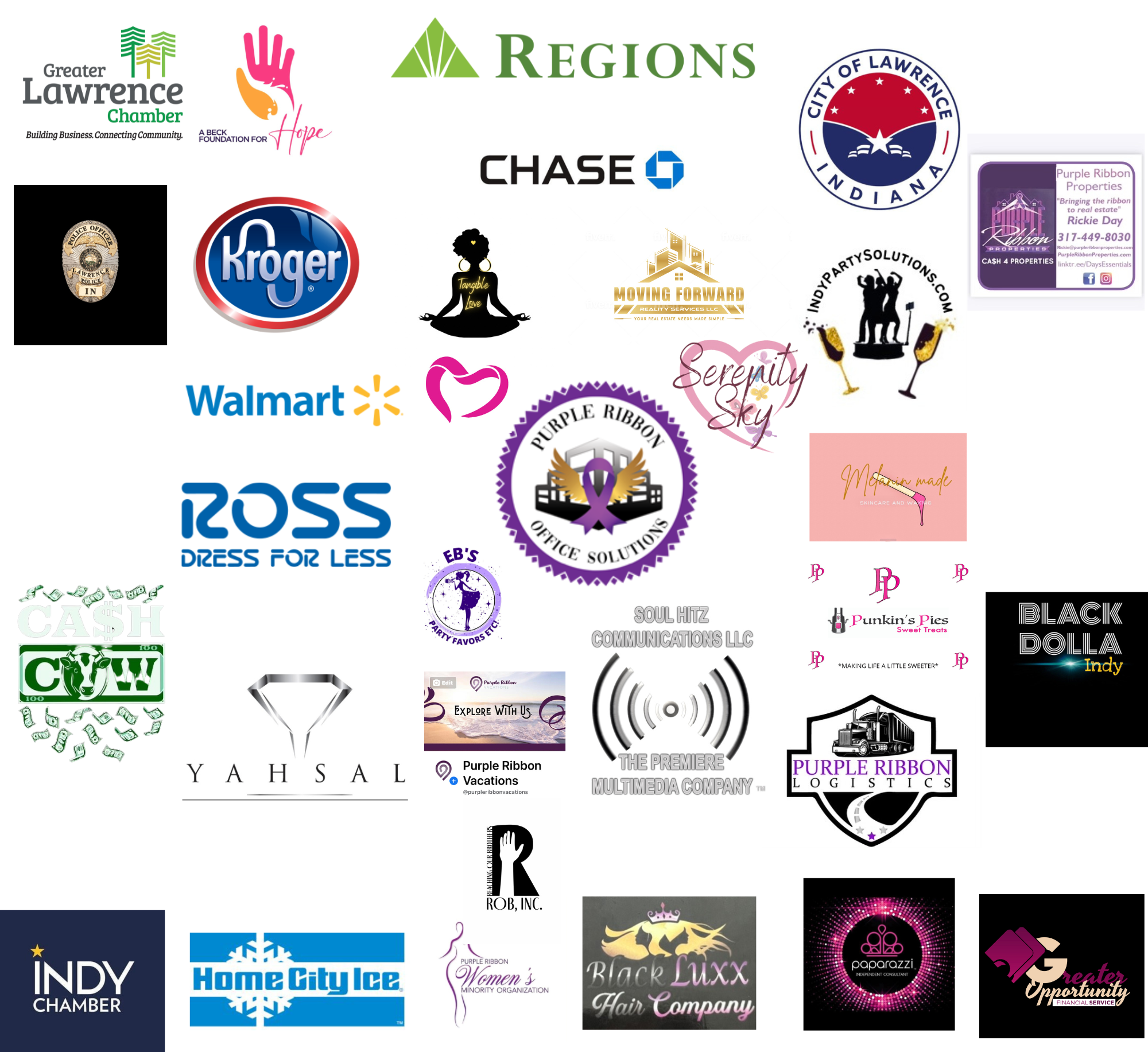 Purple Ribbon Office Solutions logo