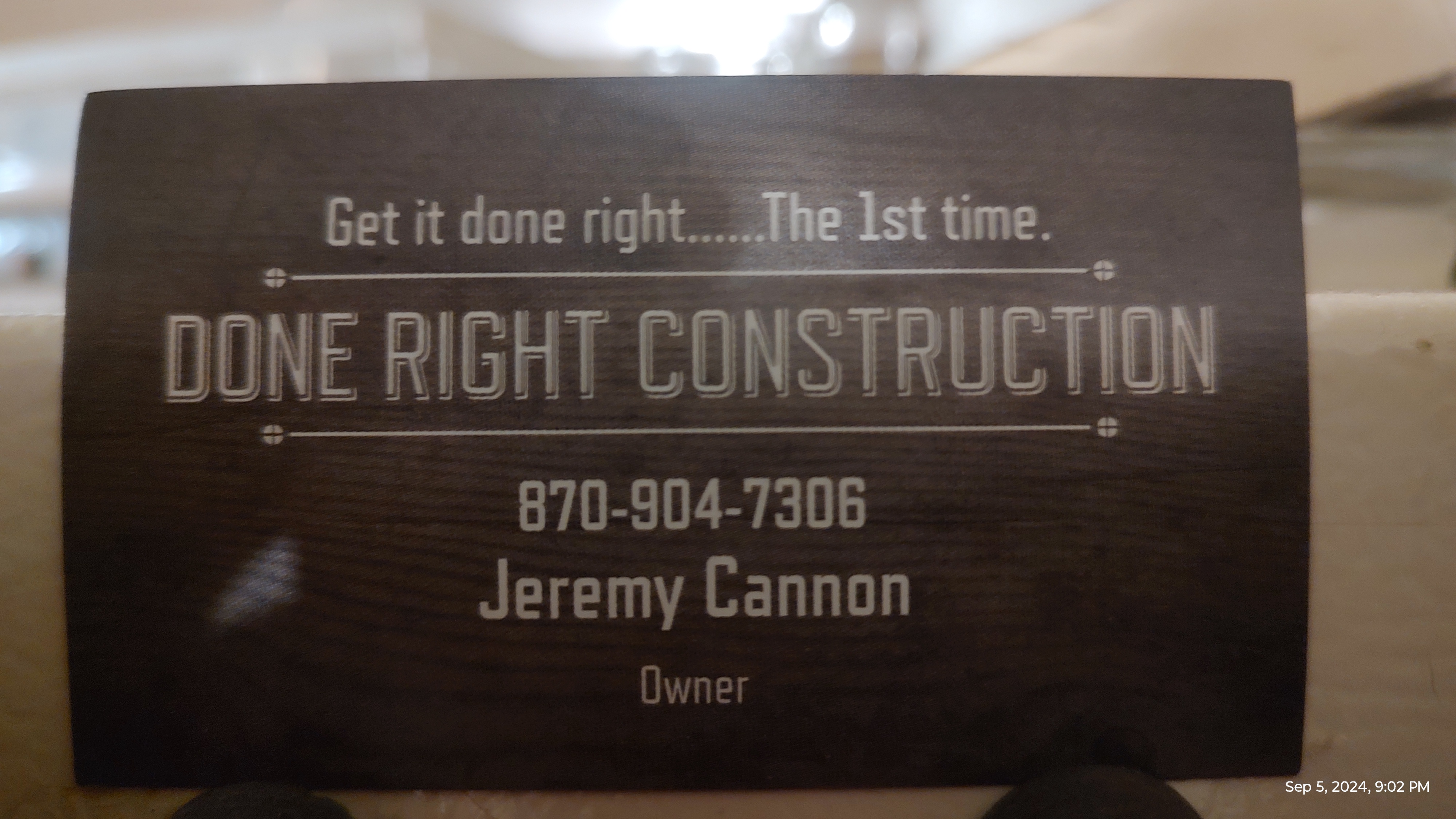 Done Right Construction logo