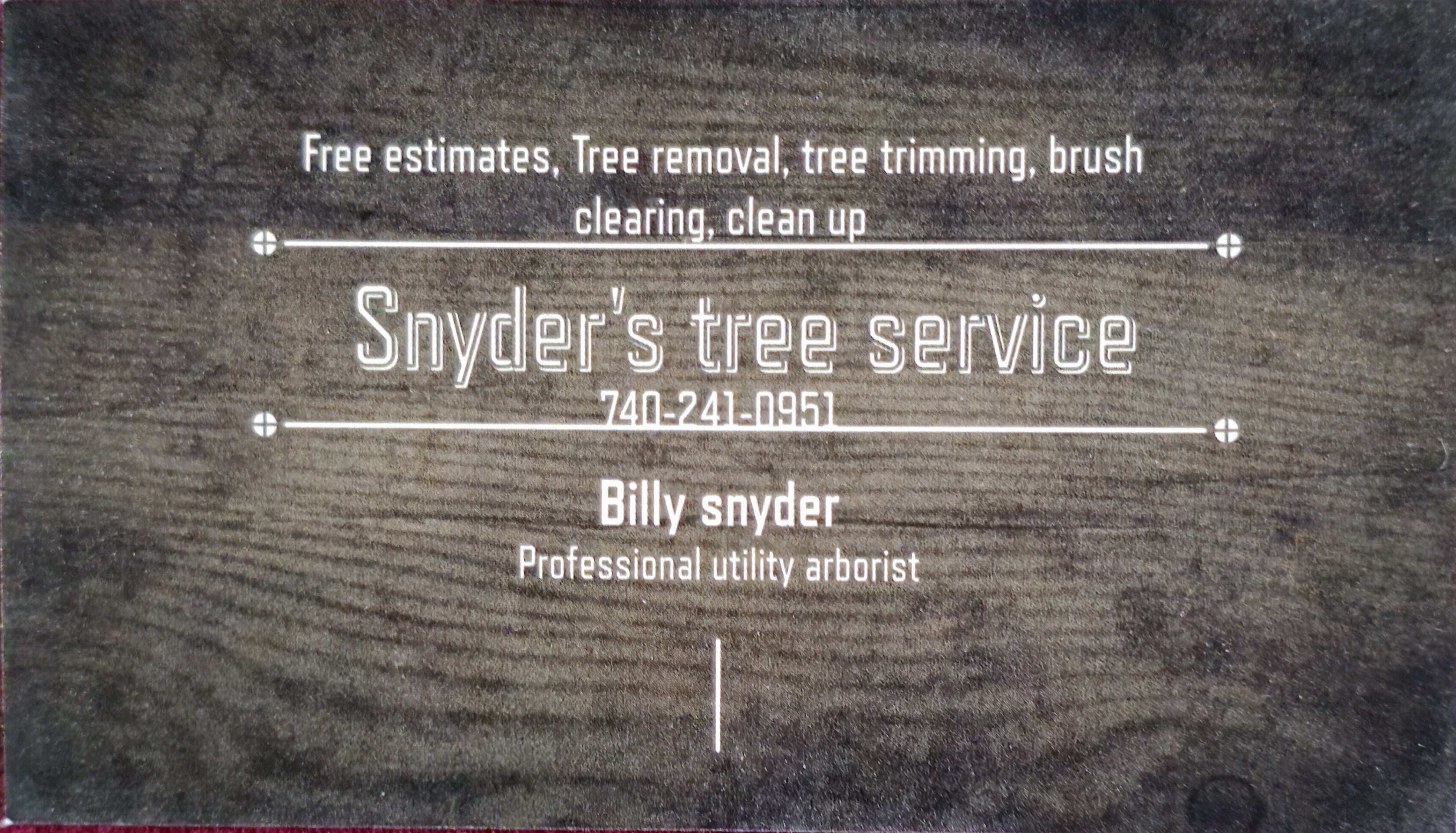 Snyder tree service logo