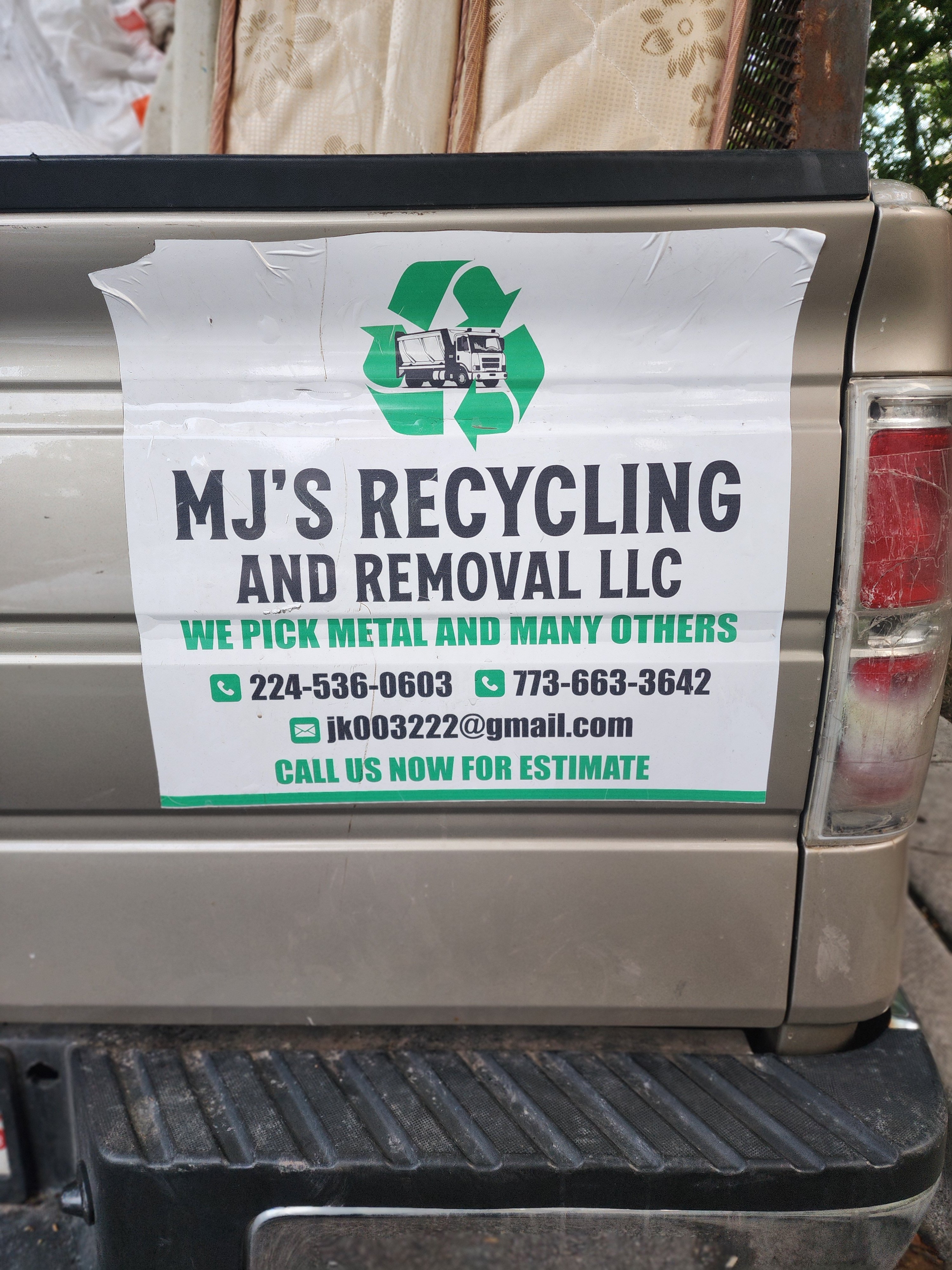 Mj's Recycling and scrap removal logo