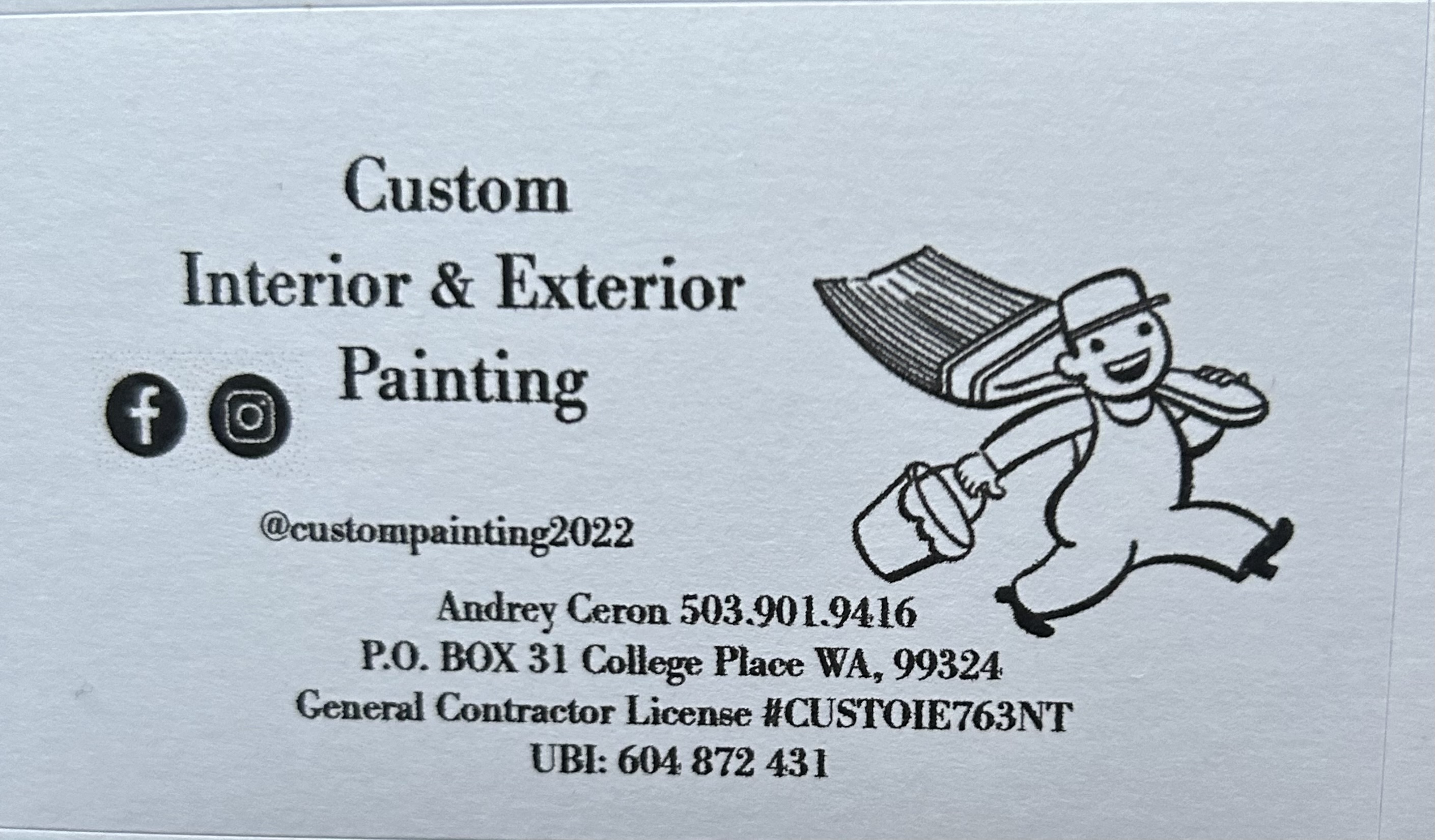 Custom interior & exterior paint logo