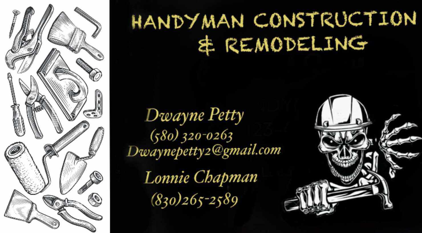 Handyman construction and remodeling logo