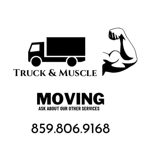 Truck and muscle logo