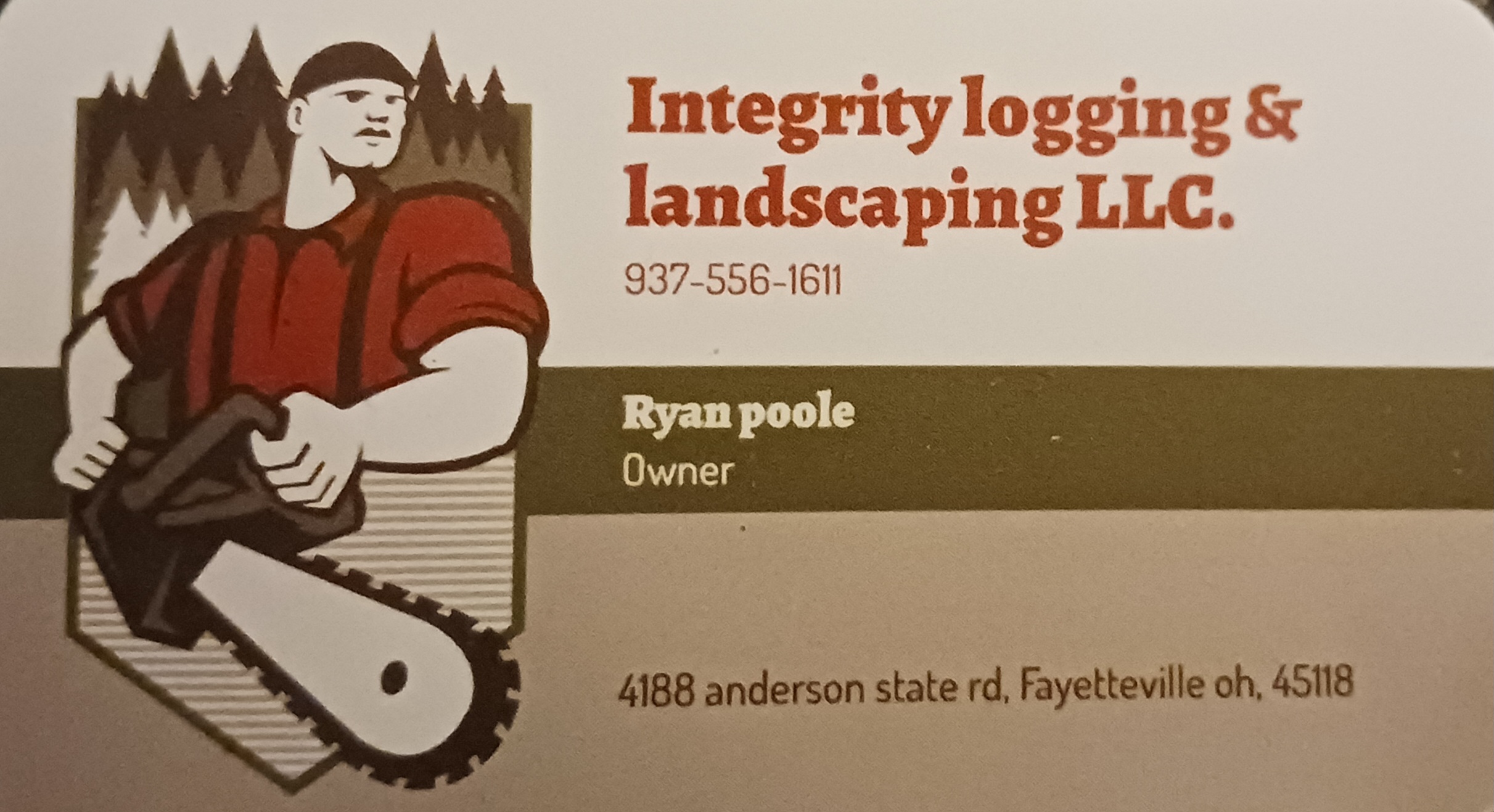 Integrity logging and landscaping LLC logo