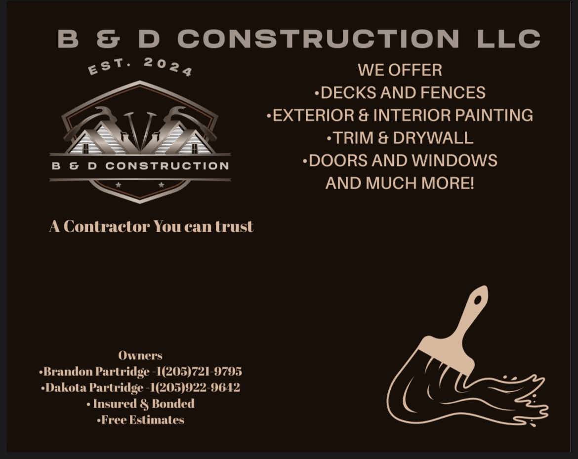 B & D Construction LLC logo