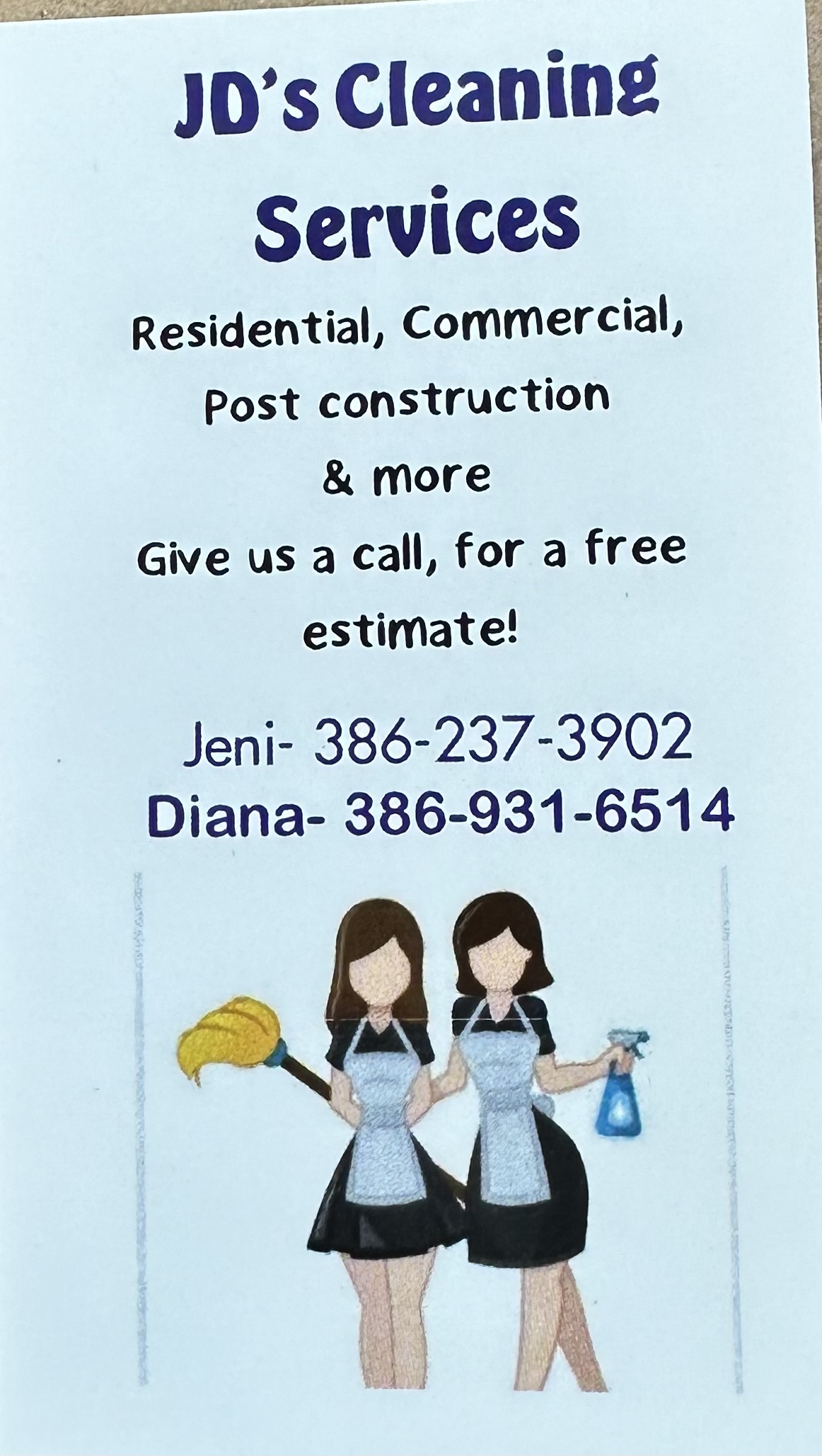 Jd cleaning services logo
