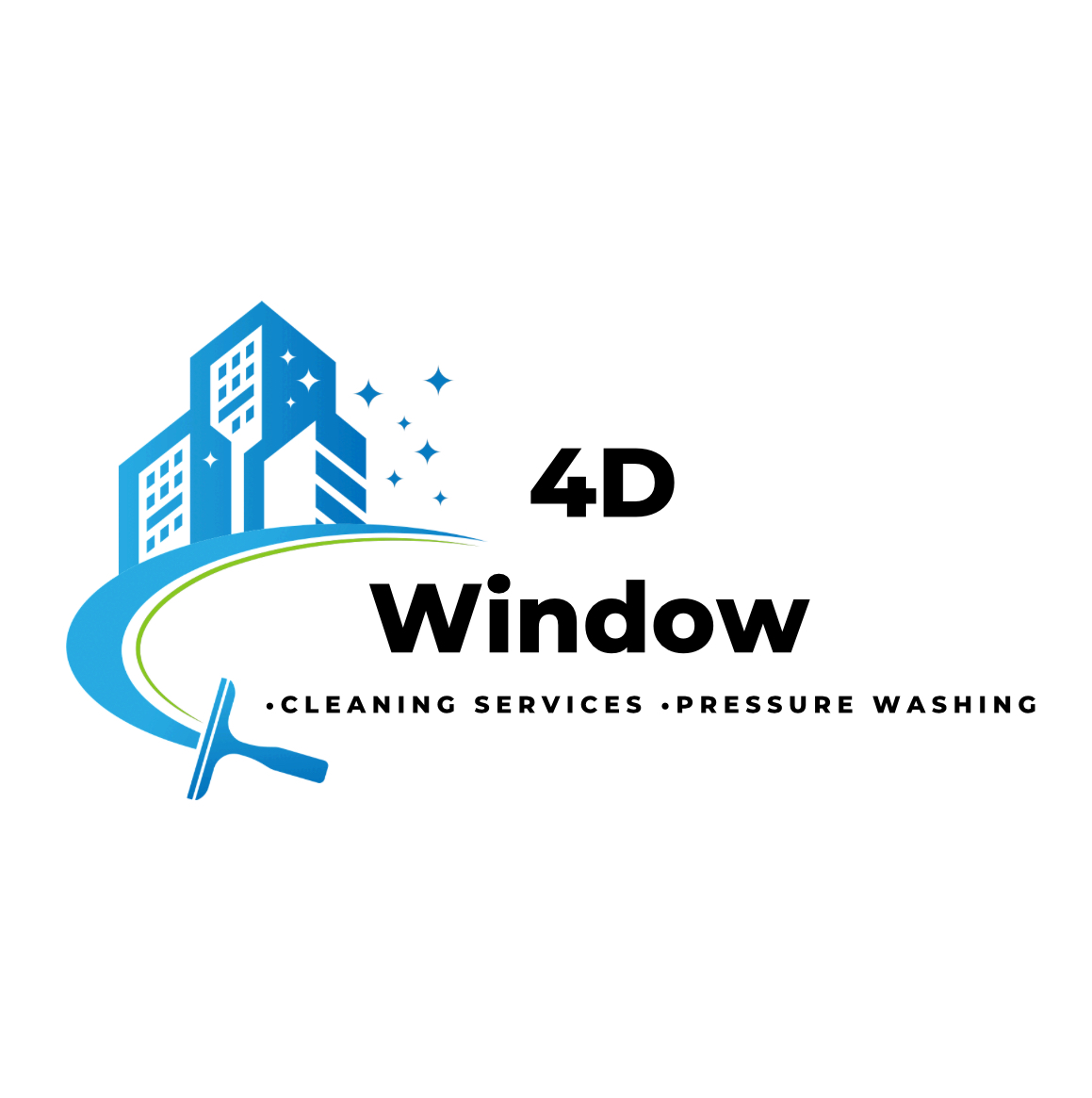 4D window cleaning logo