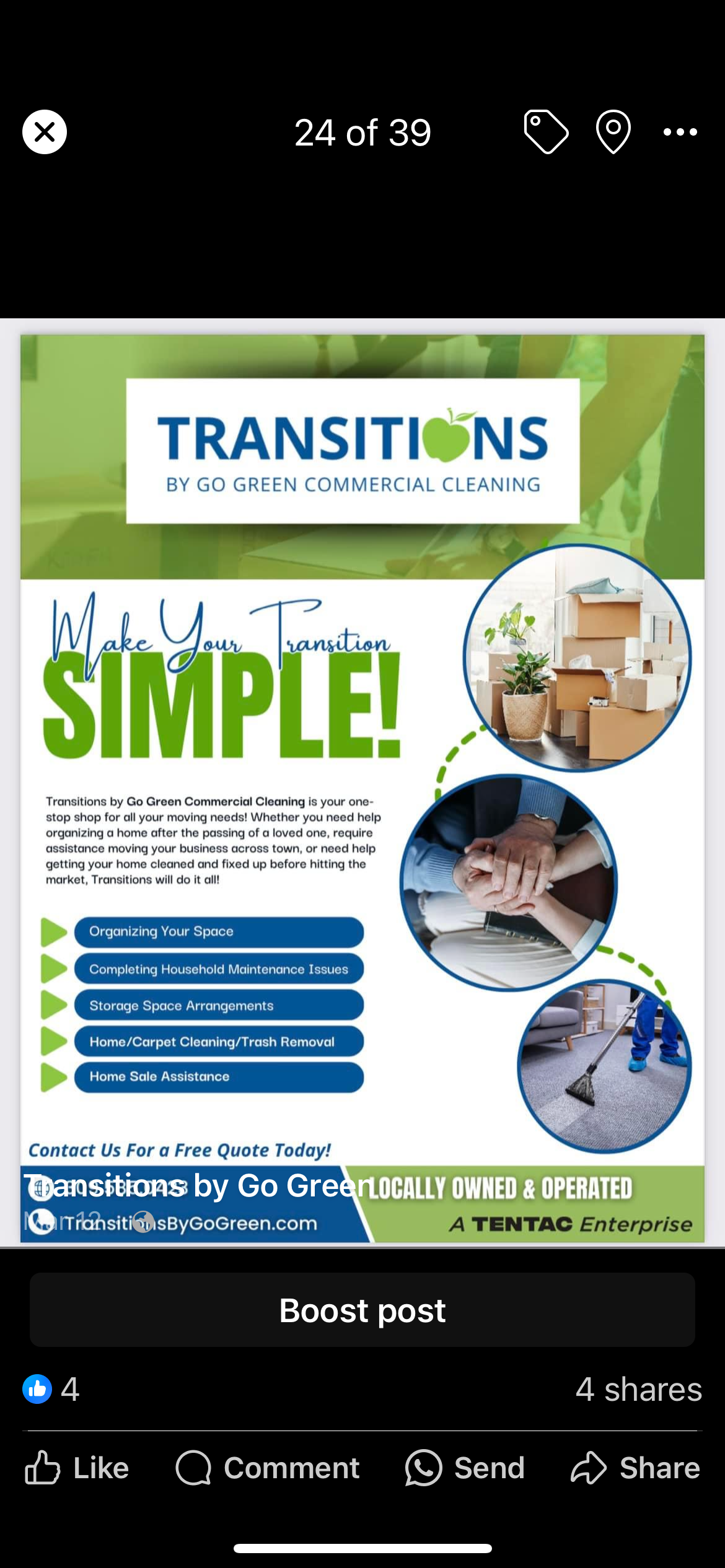 Transitions by Go Green logo