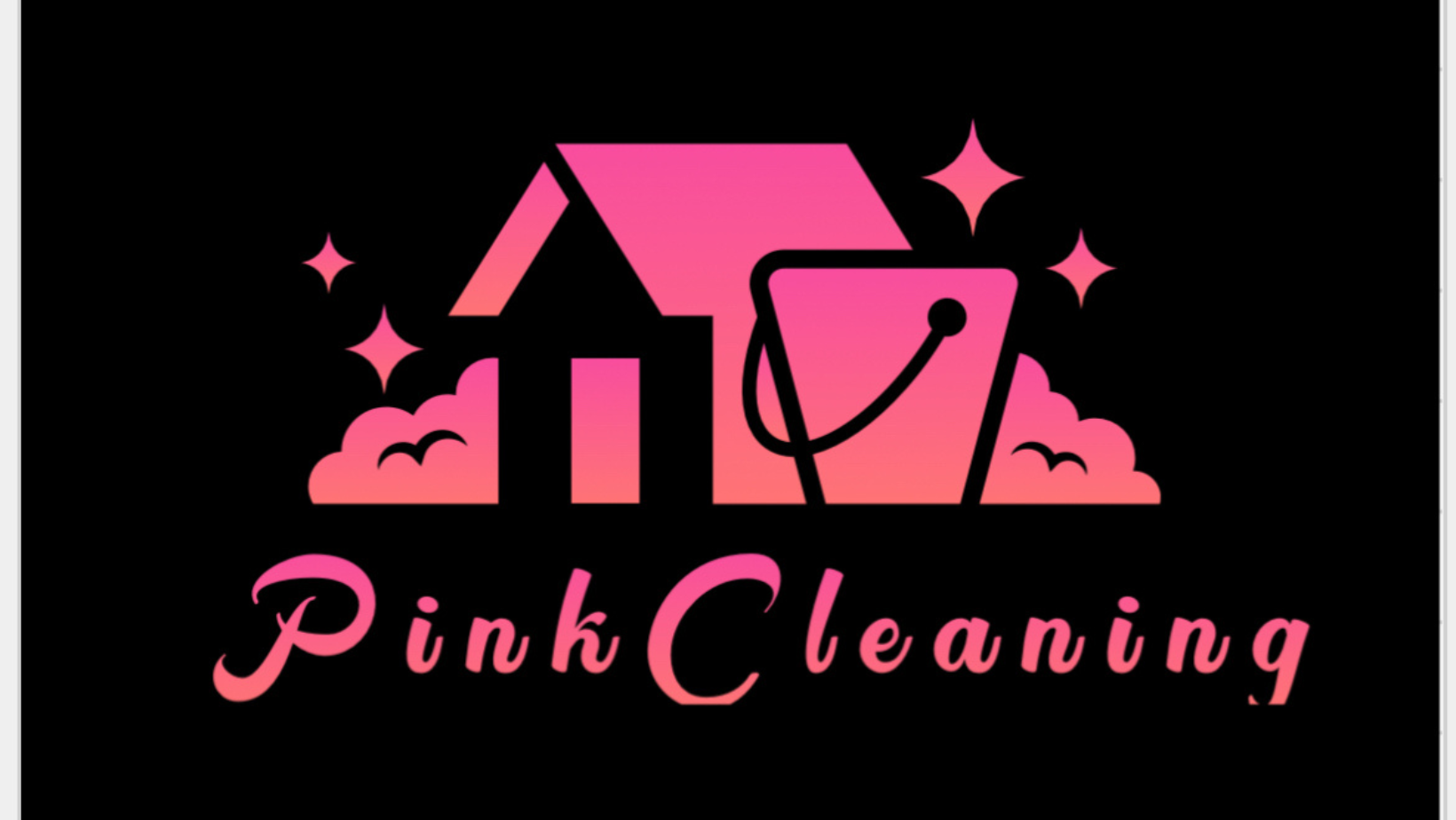 Pink cleaning logo