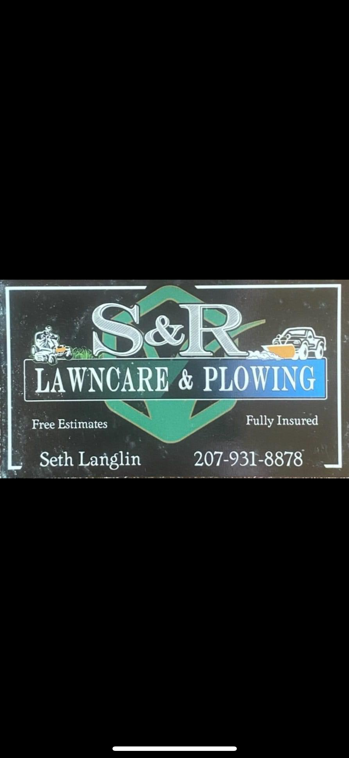 S&R lawncare and plowing logo