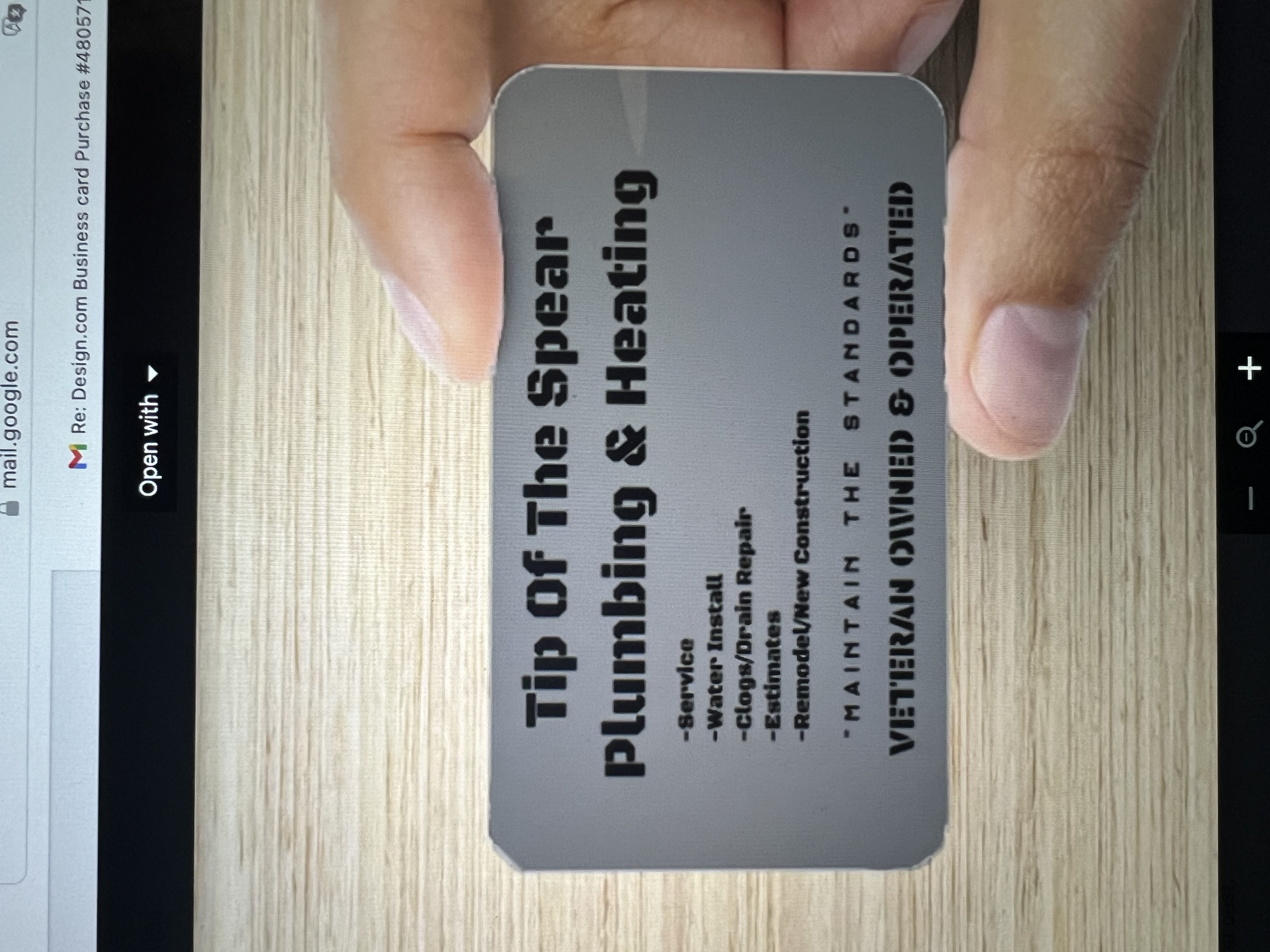 TIP OF THE SPEAR PLUMBING & HEATING logo