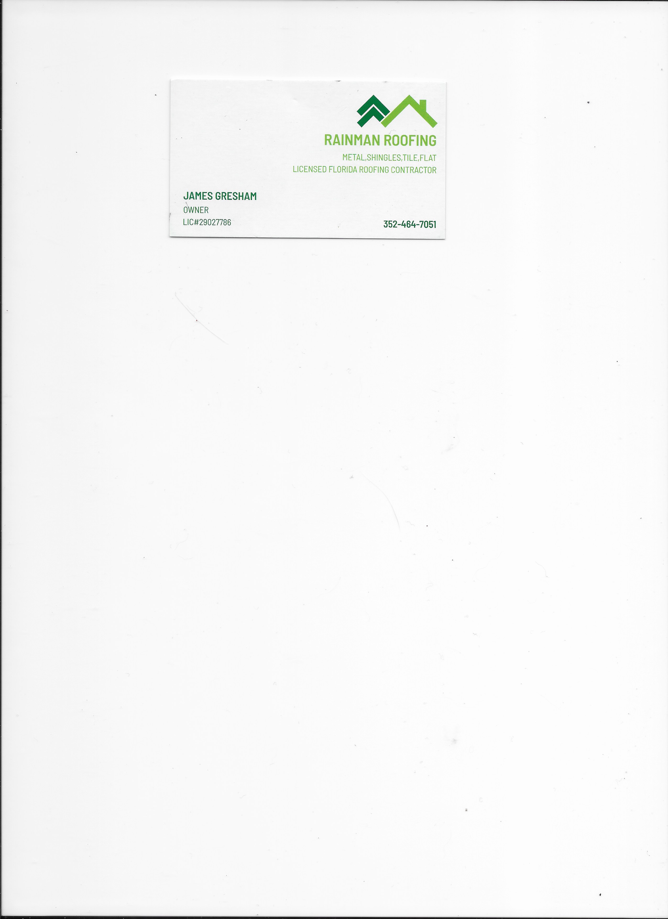 RAINMAN ROOFING logo