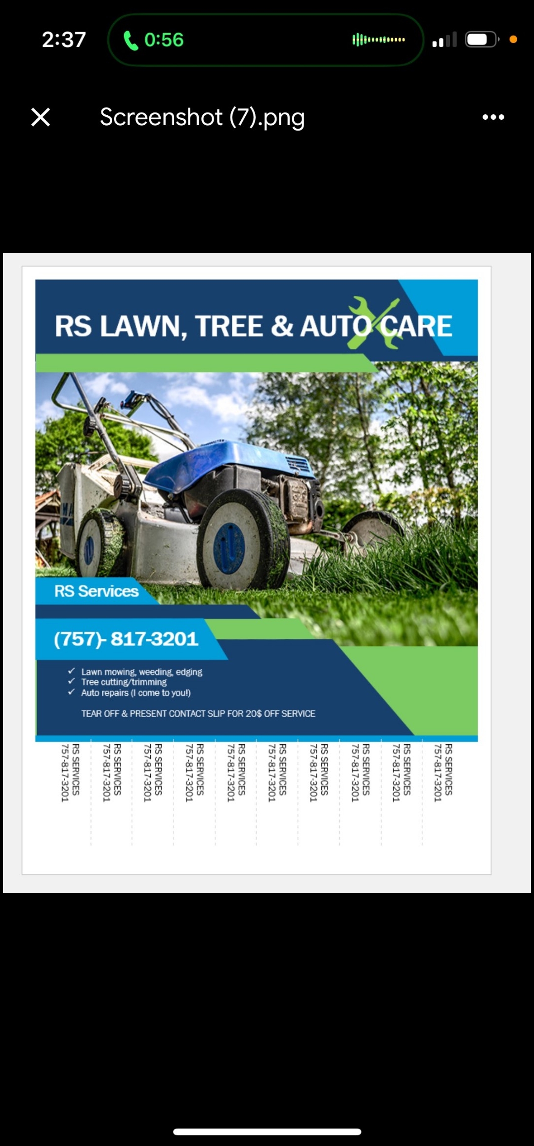 R s tree service lawn care automotive repair logo