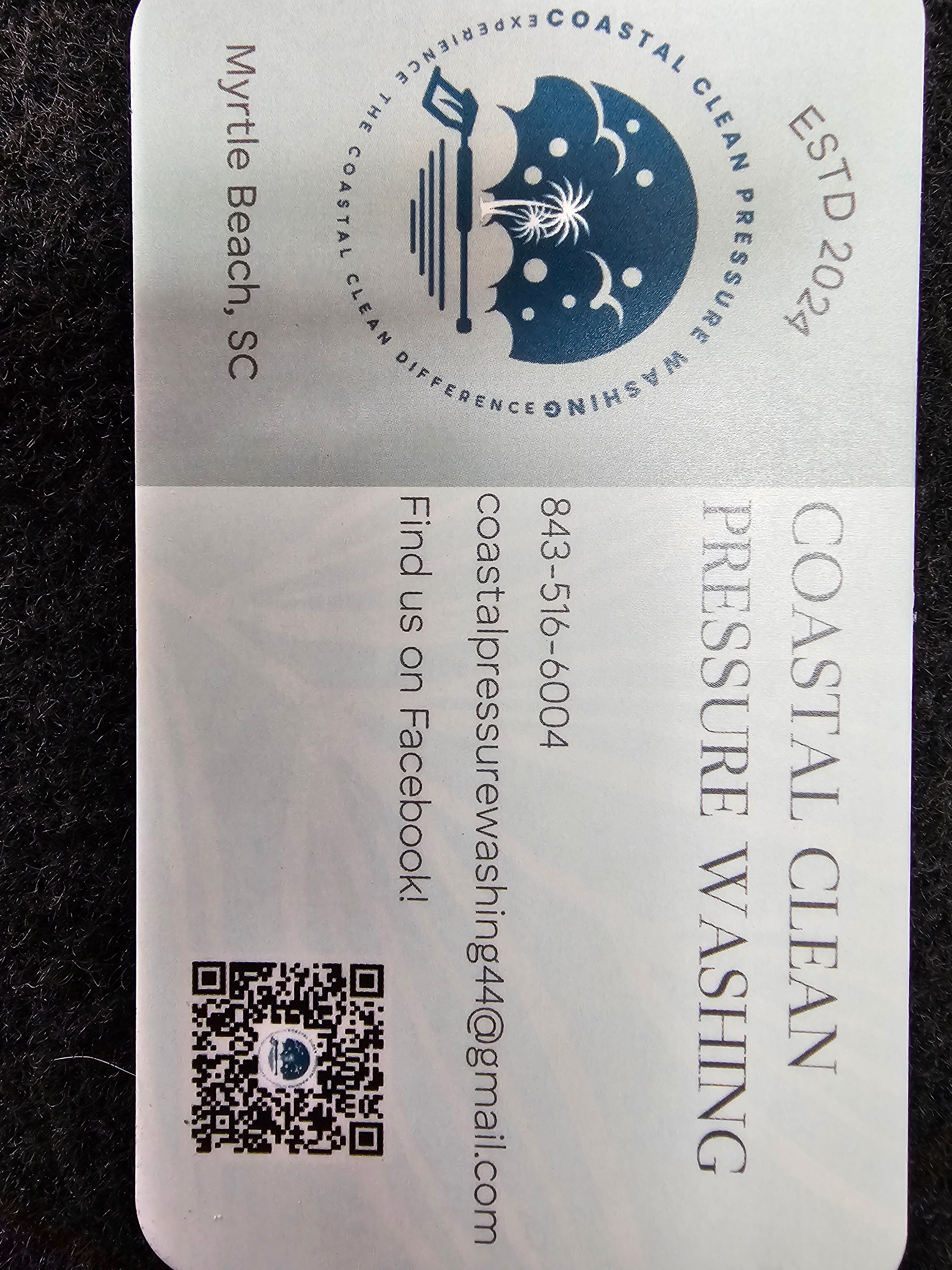 Coastal clean pressure washing logo