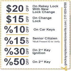GMC transponder key, Zionsville logo