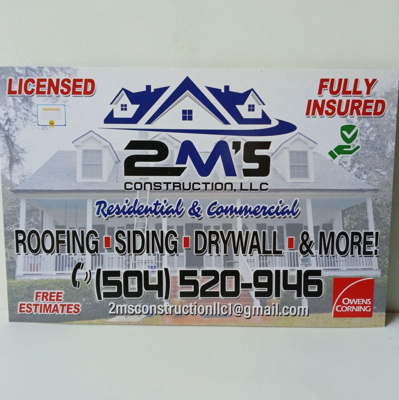 Logo for 2 M's Construction LLC