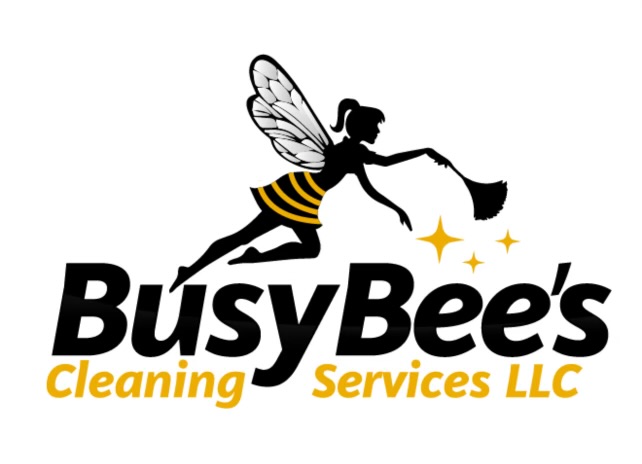 Busy bees cleaning service logo
