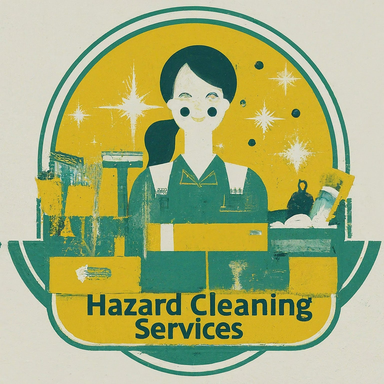 Hazard cleaning service logo