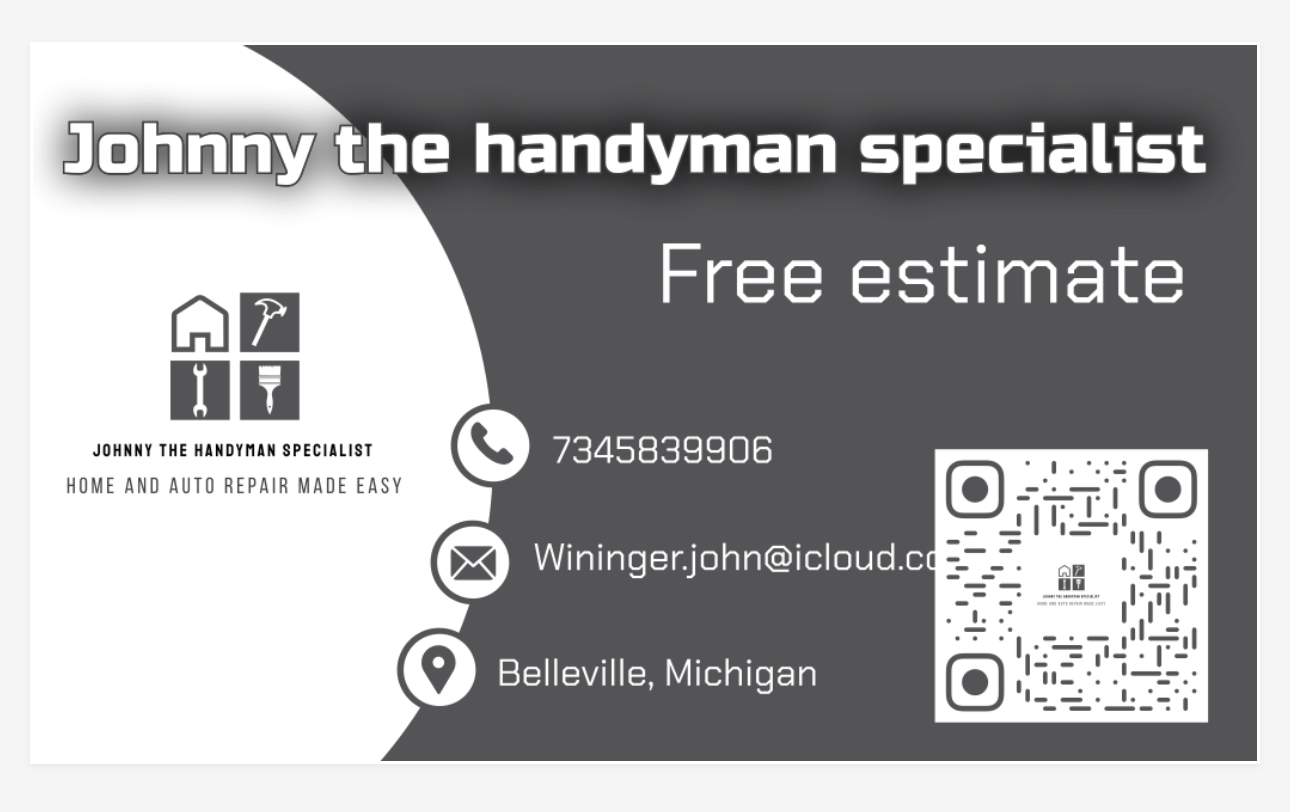 Johnny the handyman specialist logo