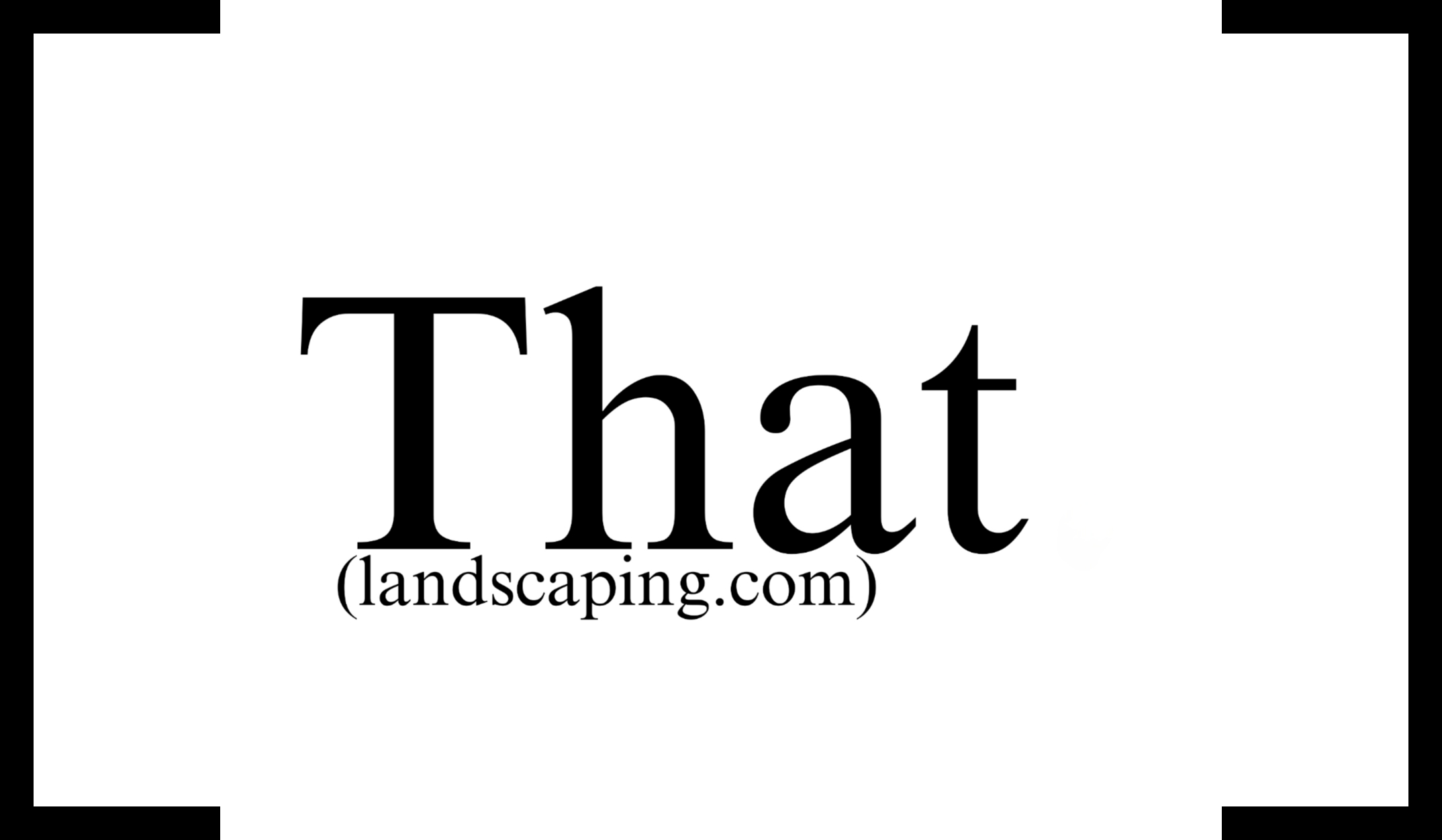 That Landscaping logo