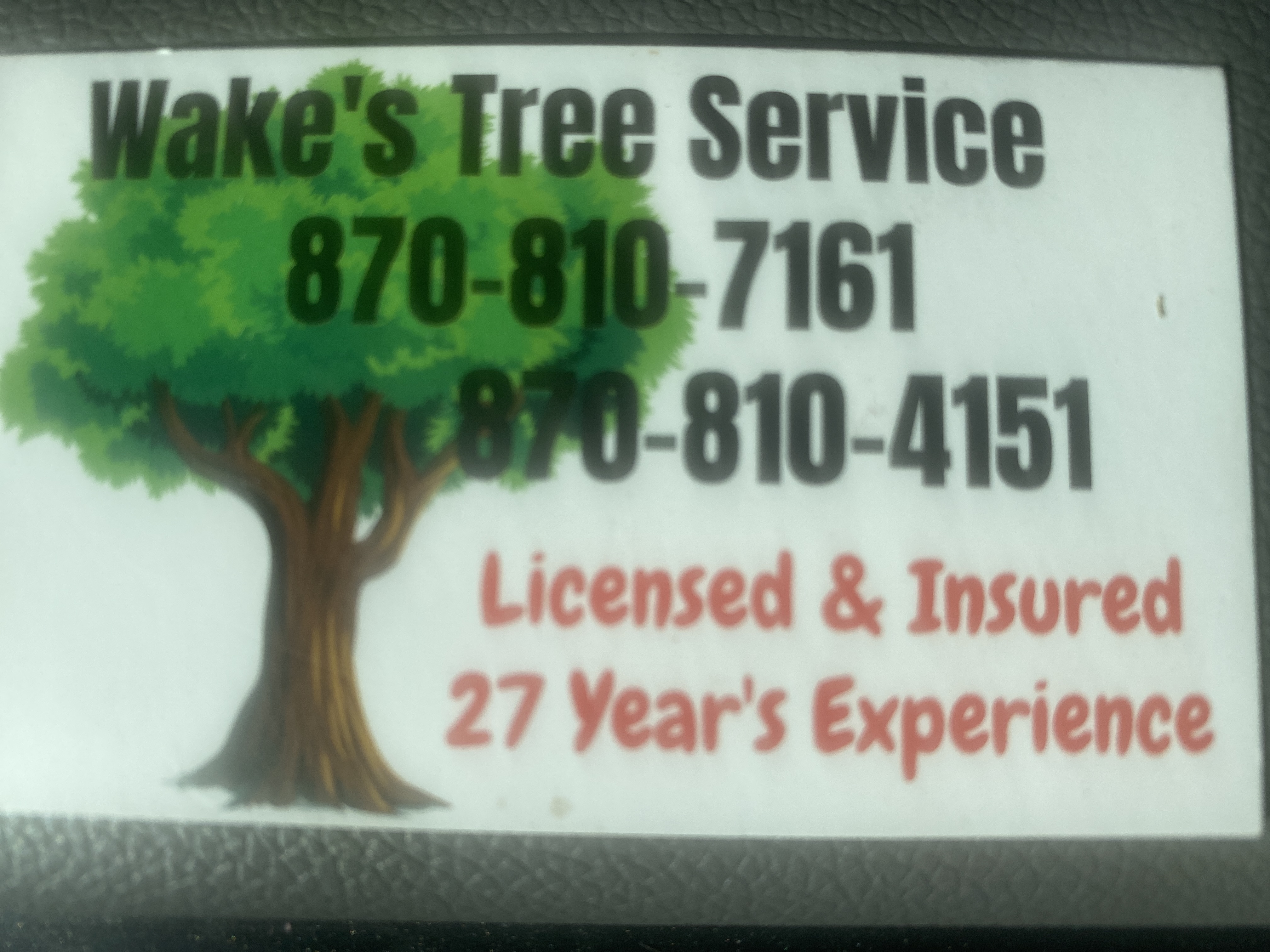 Wakes tree service logo