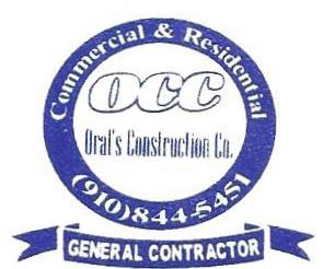 Oral's Construction Company Inc. logo