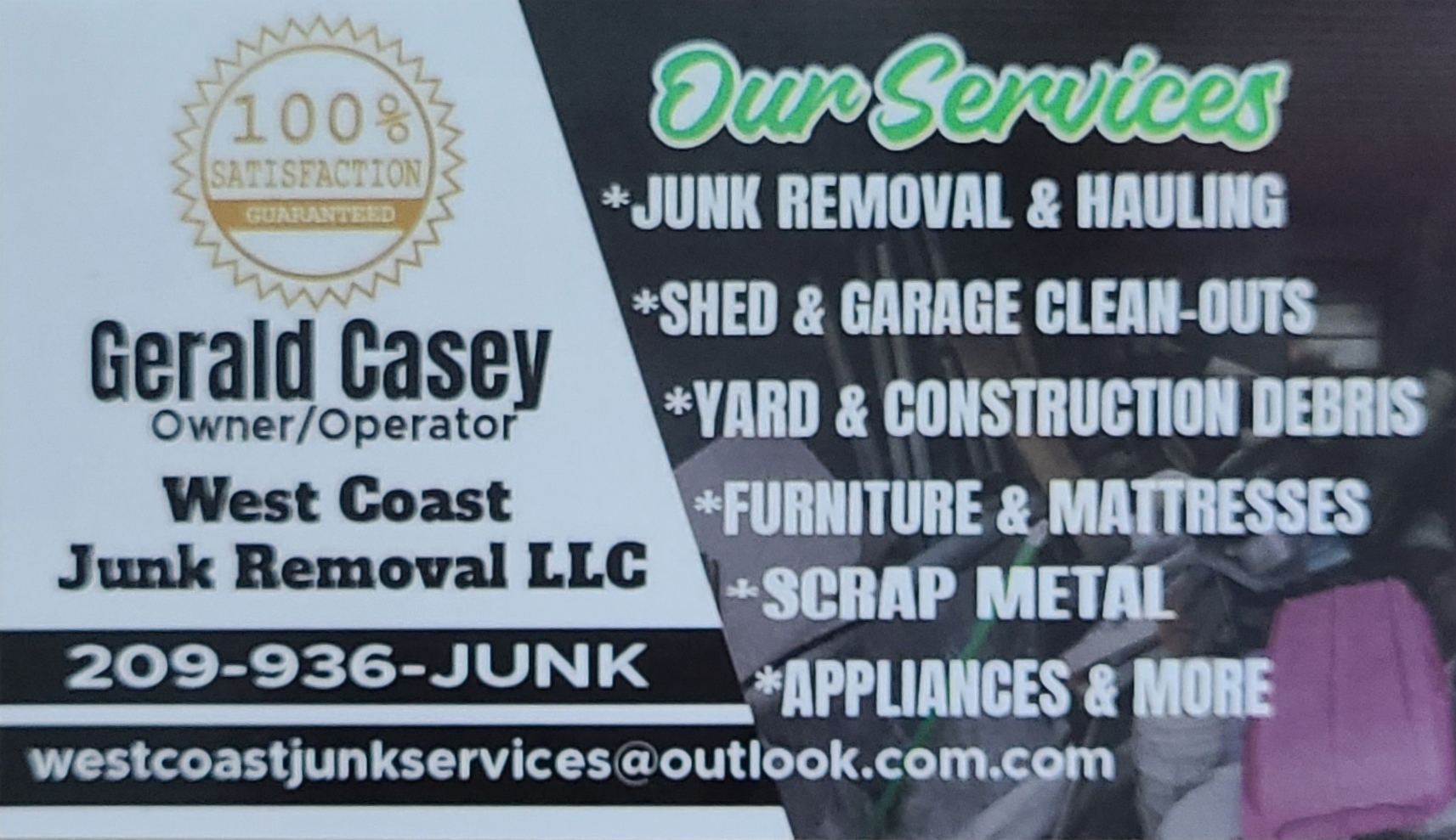 West Coast Junk Removal logo